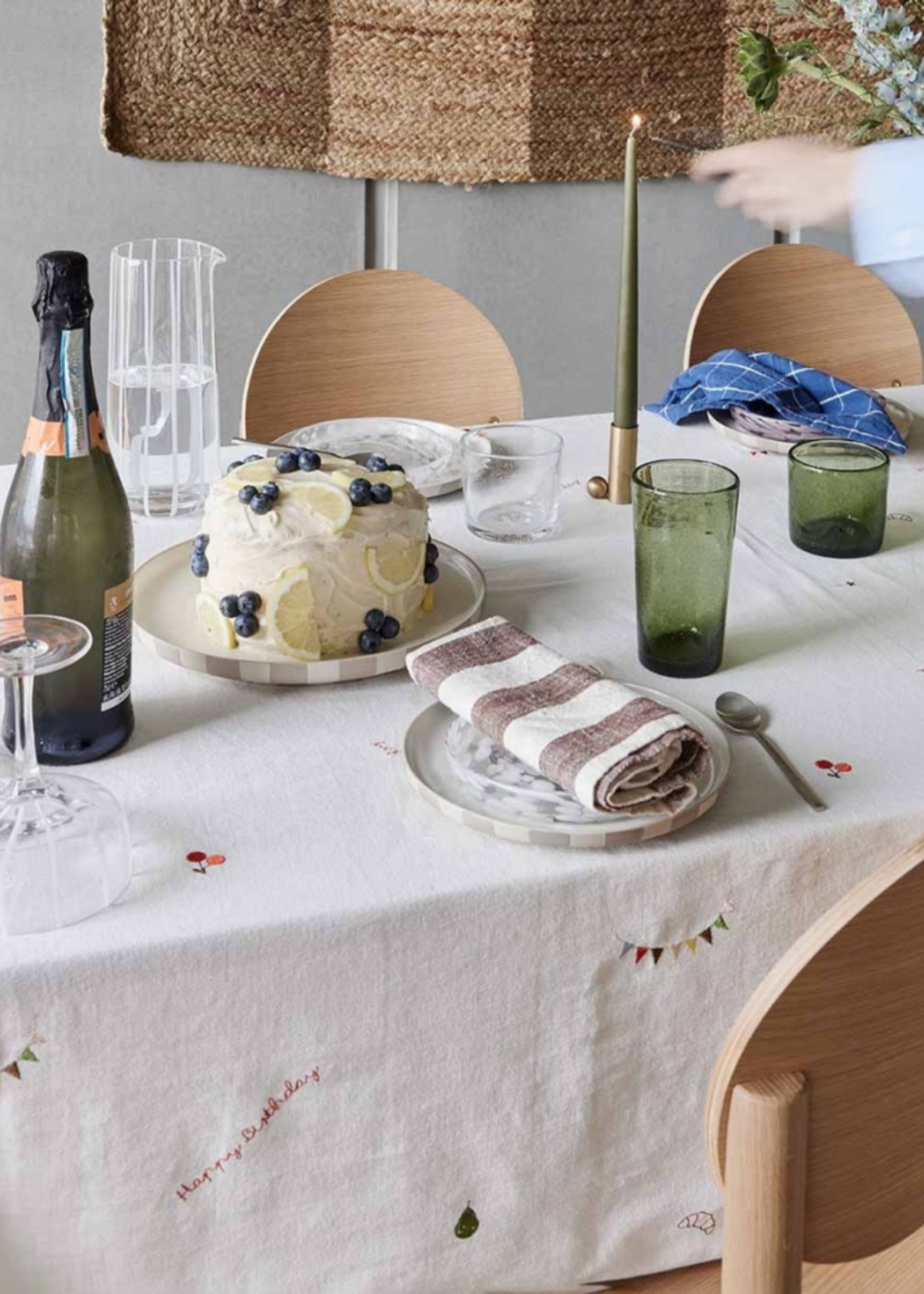 OYOY LIVING - Toalha de mesa - Birthday Tablecloth - 102 Offwhite