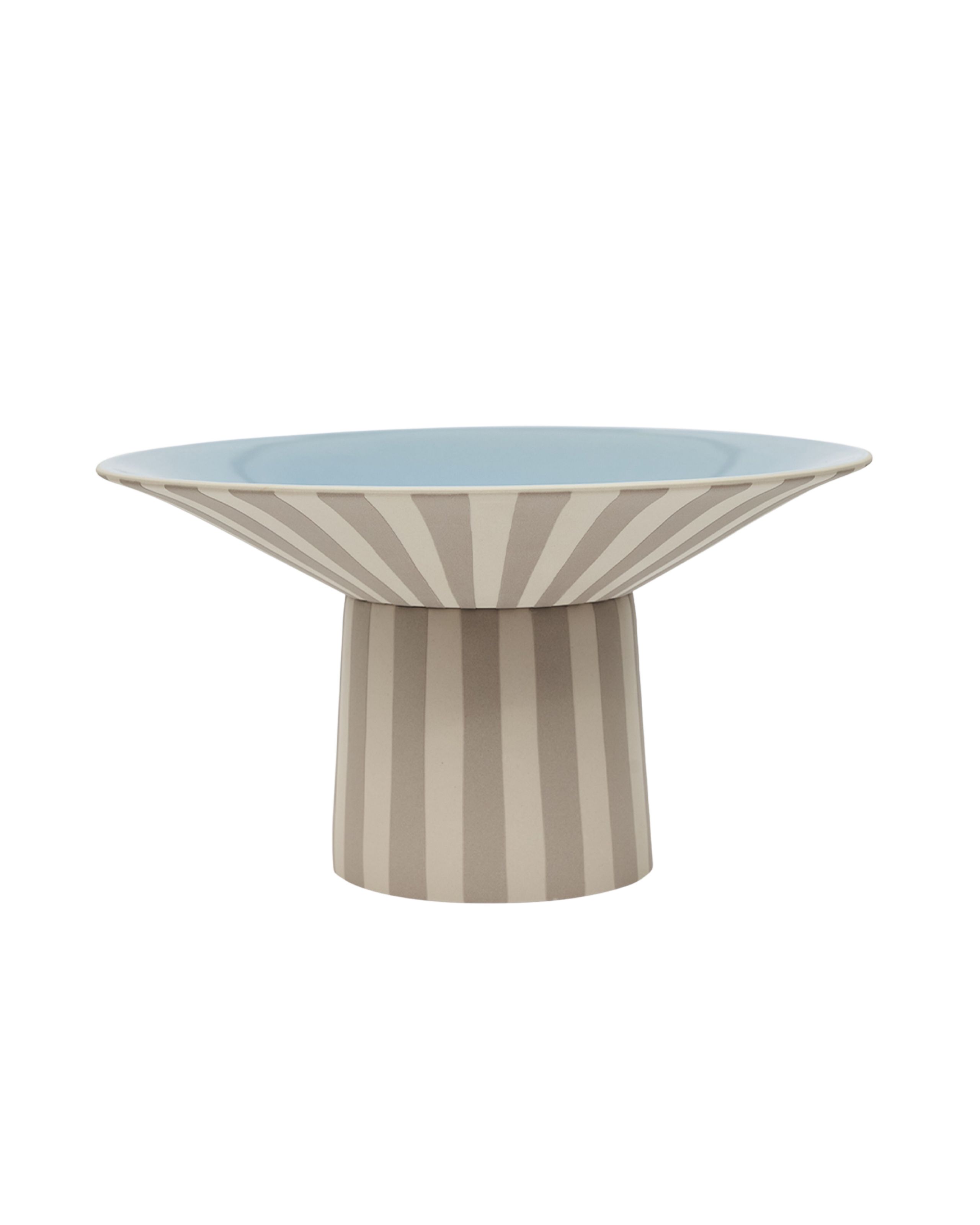 OYOY LIVING - Decorative dish - Toppu Centerpiece - Clay/Ice Blue