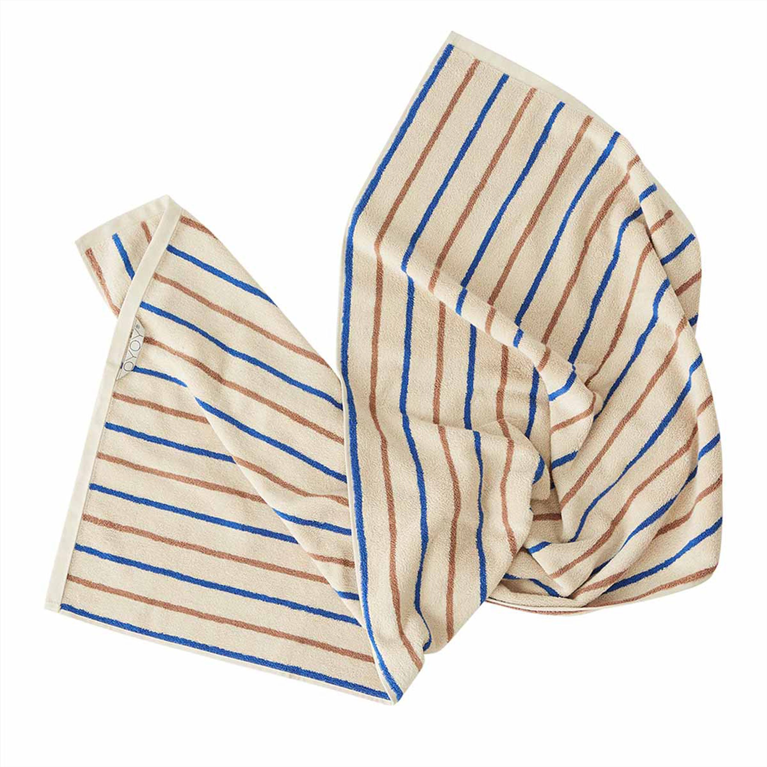 OYOY LIVING - Asciugamano - Raita Towel - Caramel / Optic Blue - X Large