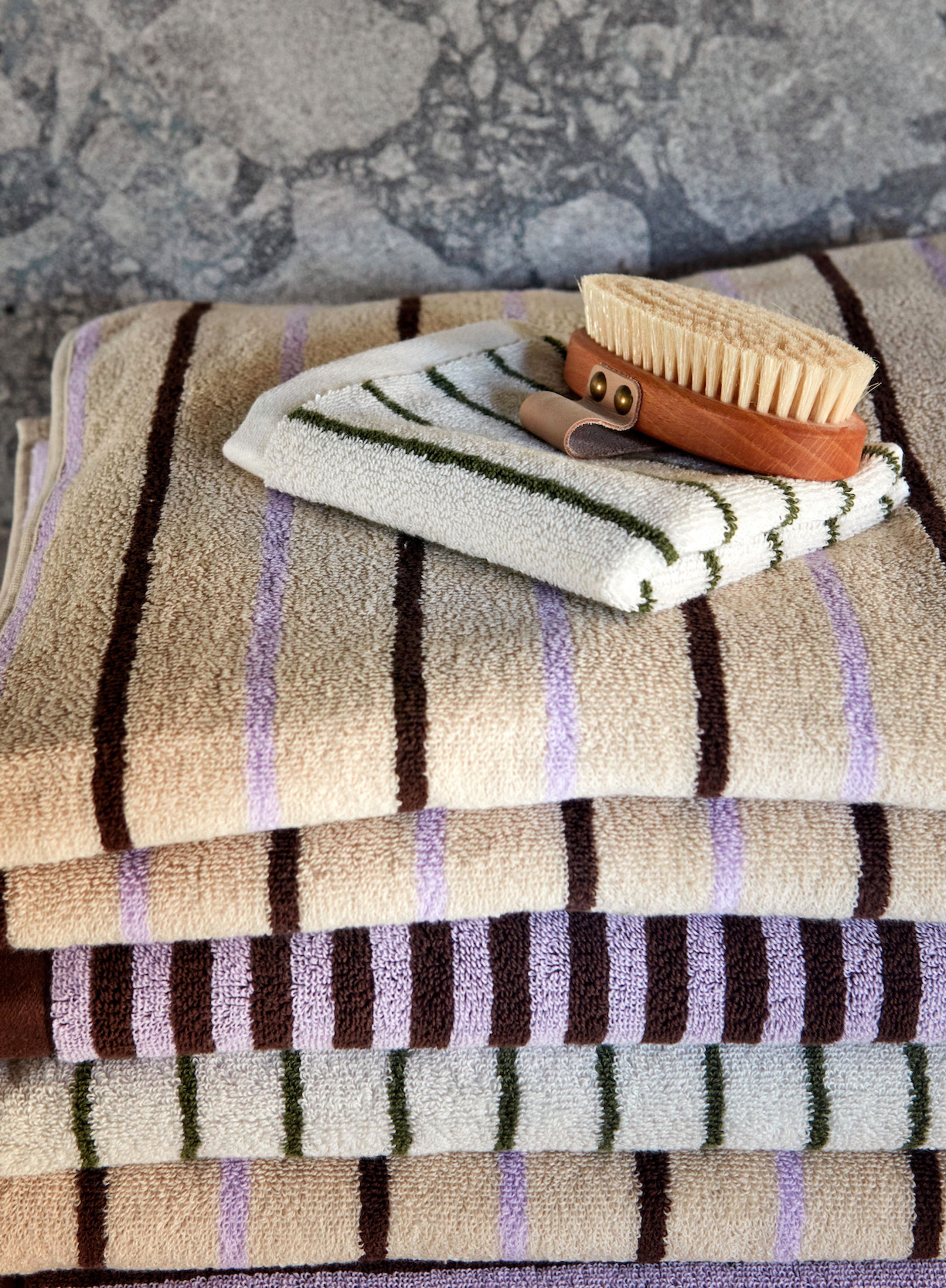 OYOY LIVING - Towel - Raita Towel - Purple / Clay / Brown - Medium