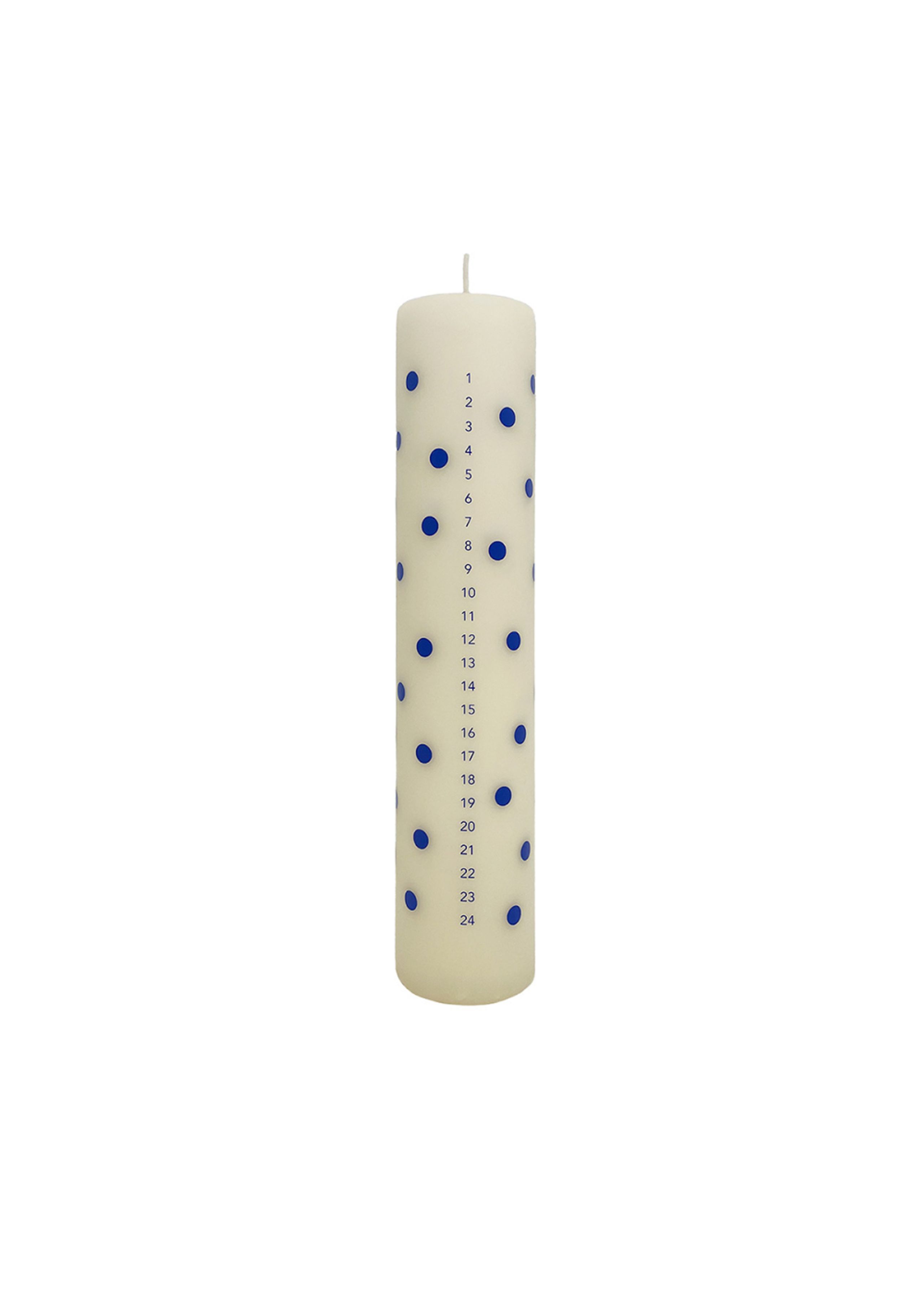 OYOY LIVING - Vela calendario - Polka Calendar Candle - Off white / blue