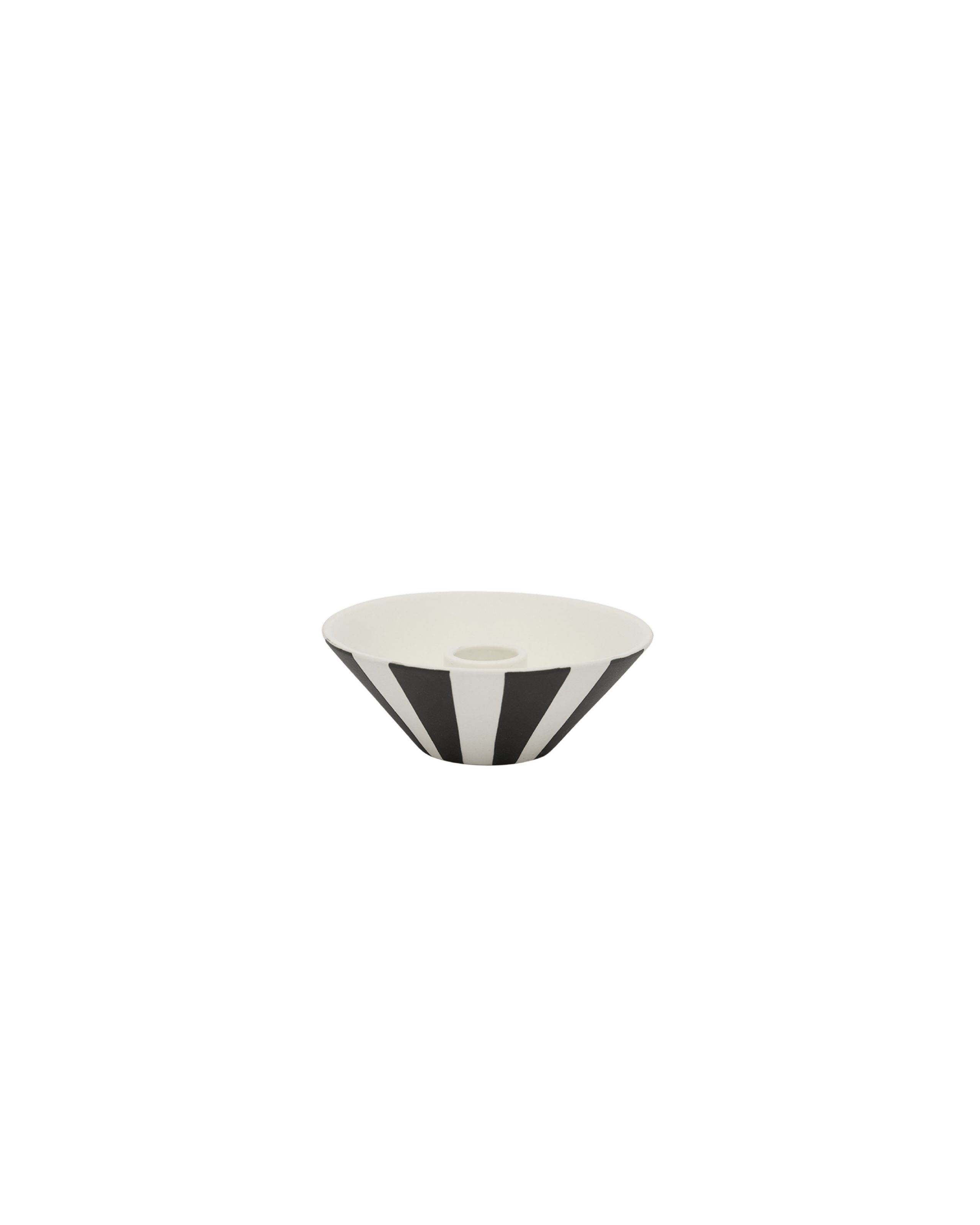 OYOY LIVING - Świecznik - Toppu Candleholder - White/Black low