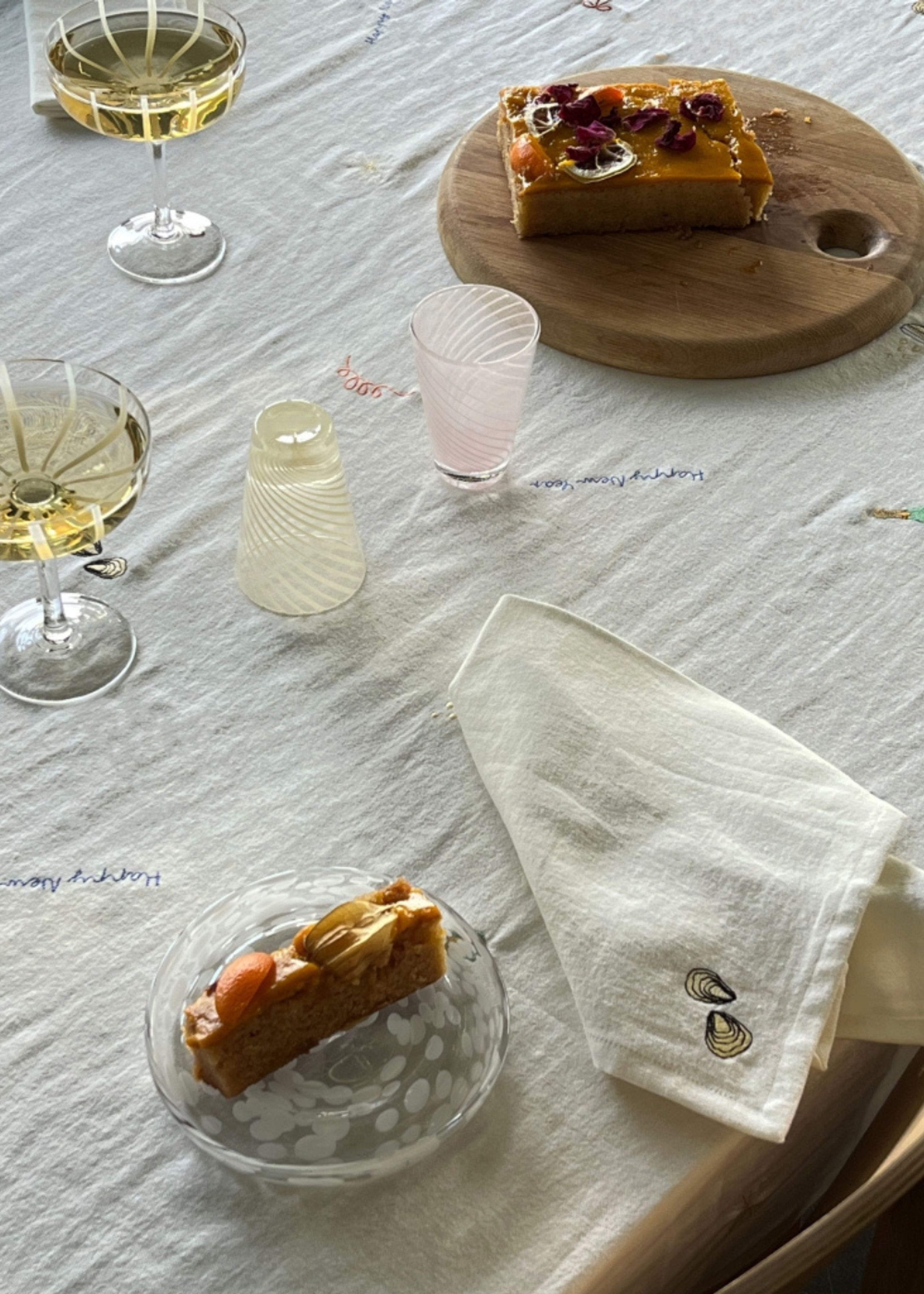 OYOY LIVING - Stoffservietten - New Year Napkin - Pack Of 4 - 102 Offwhite