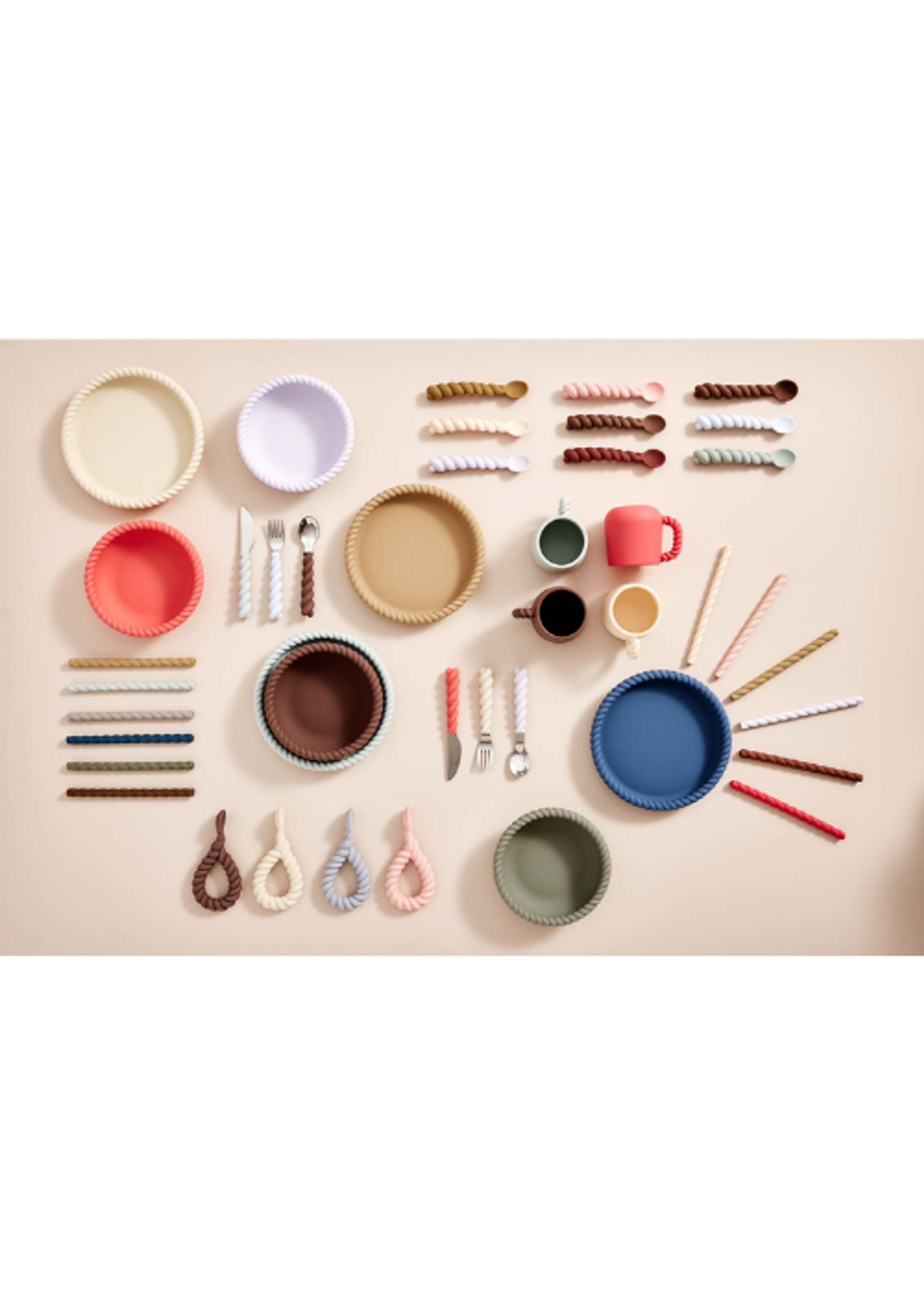 OYOY MINI - Børnebestik - Mellow Cutlery - Pack of 3 - 501 Lavender / Vanilla / Cherry Red