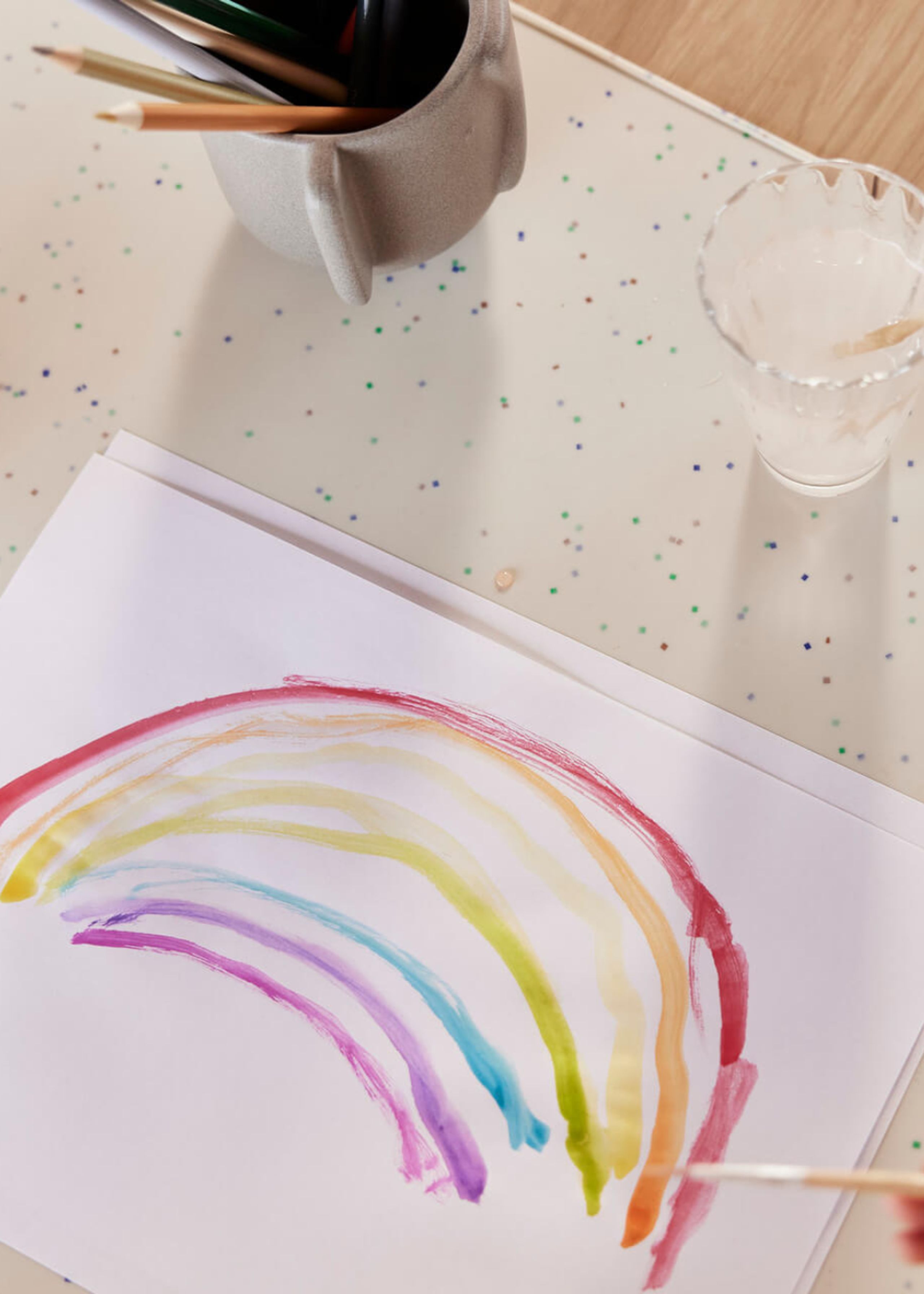 OYOY MINI - Tischset für Kinder - Confetti Creativity Mat - Off white