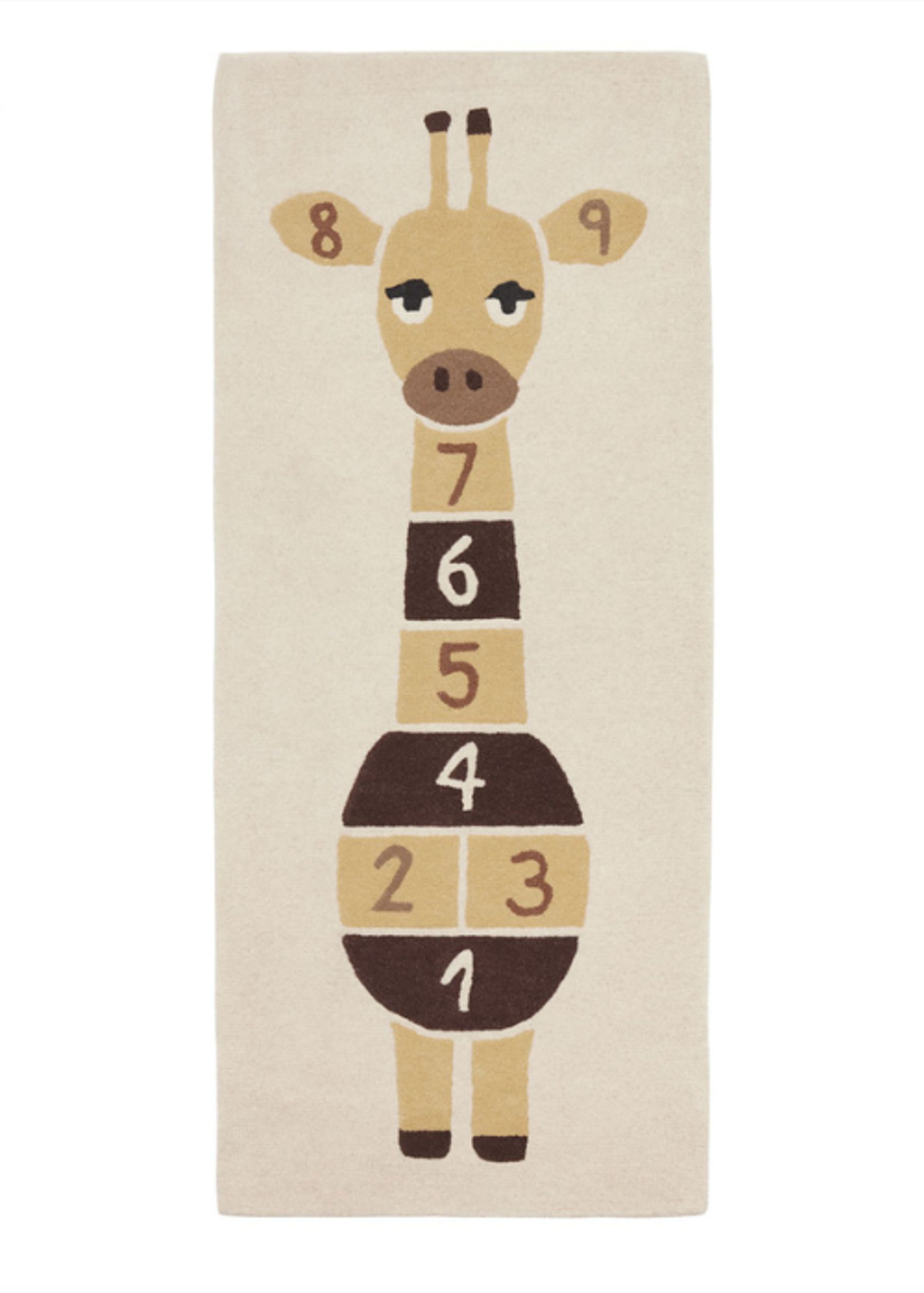 OYOY MINI - Children's carpet - Hopscotch Rug - 801 Yellow - Giraffe