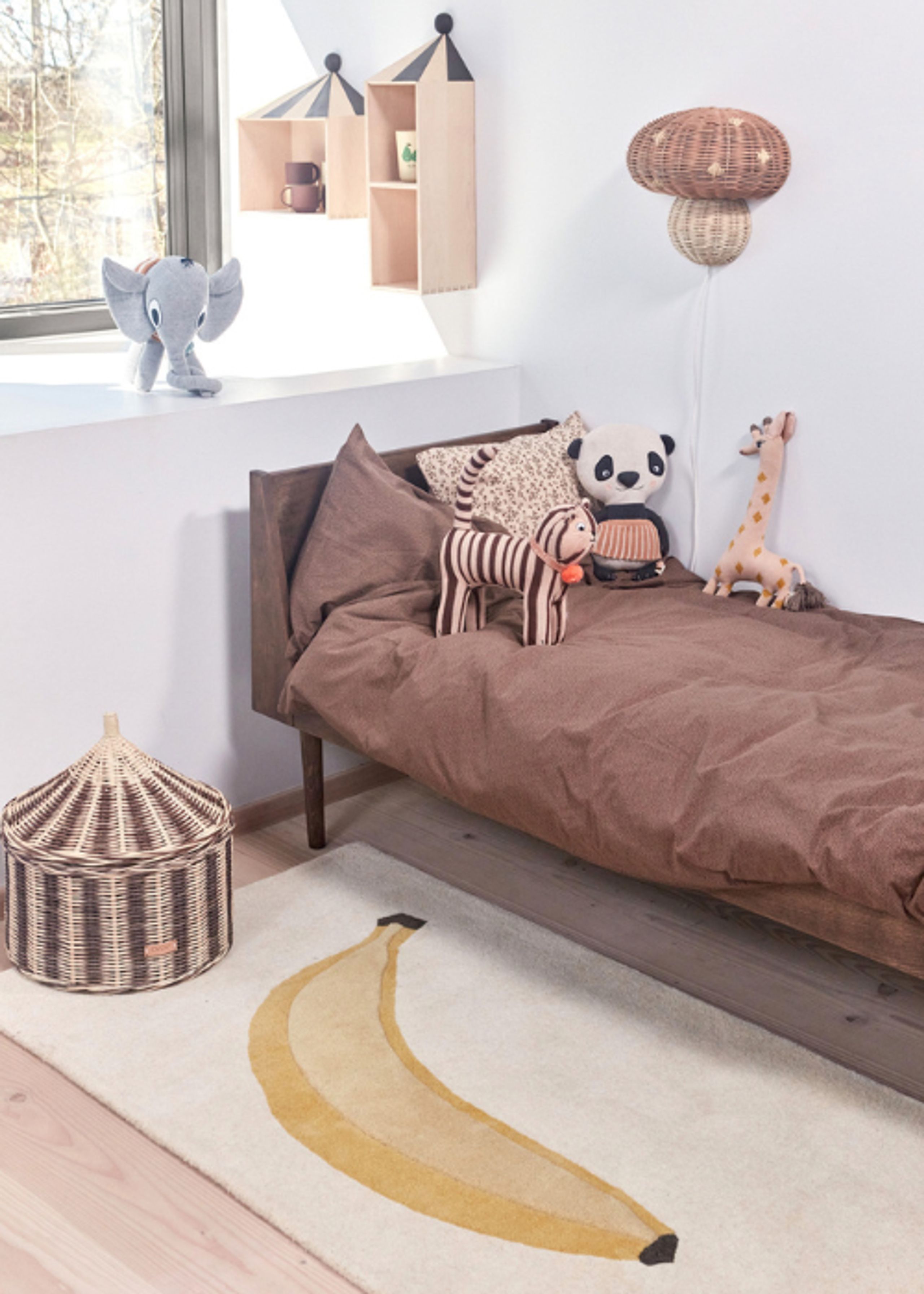 OYOY MINI - Children's carpet - Tufted Miniature Rug - 801 Yellow - Large - Banana