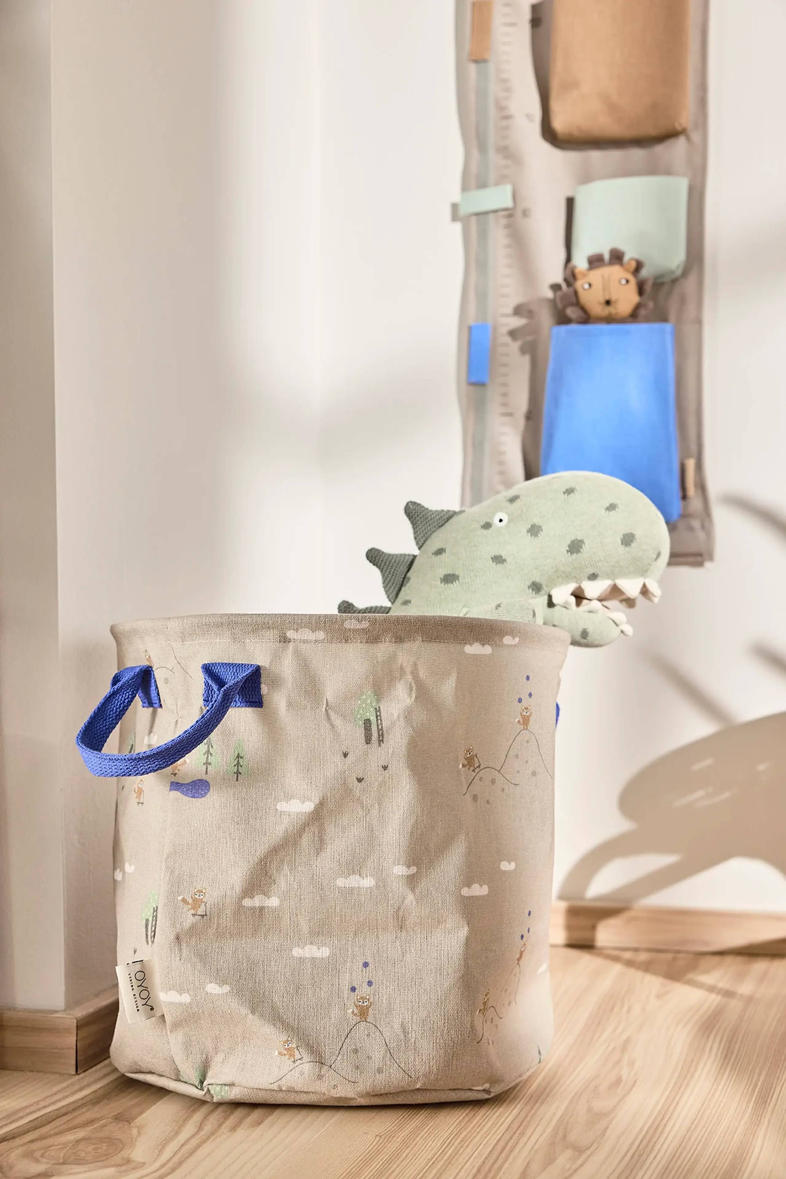 OYOY MINI - Child storage box - Forest Storage - Beige/Blue, Medium