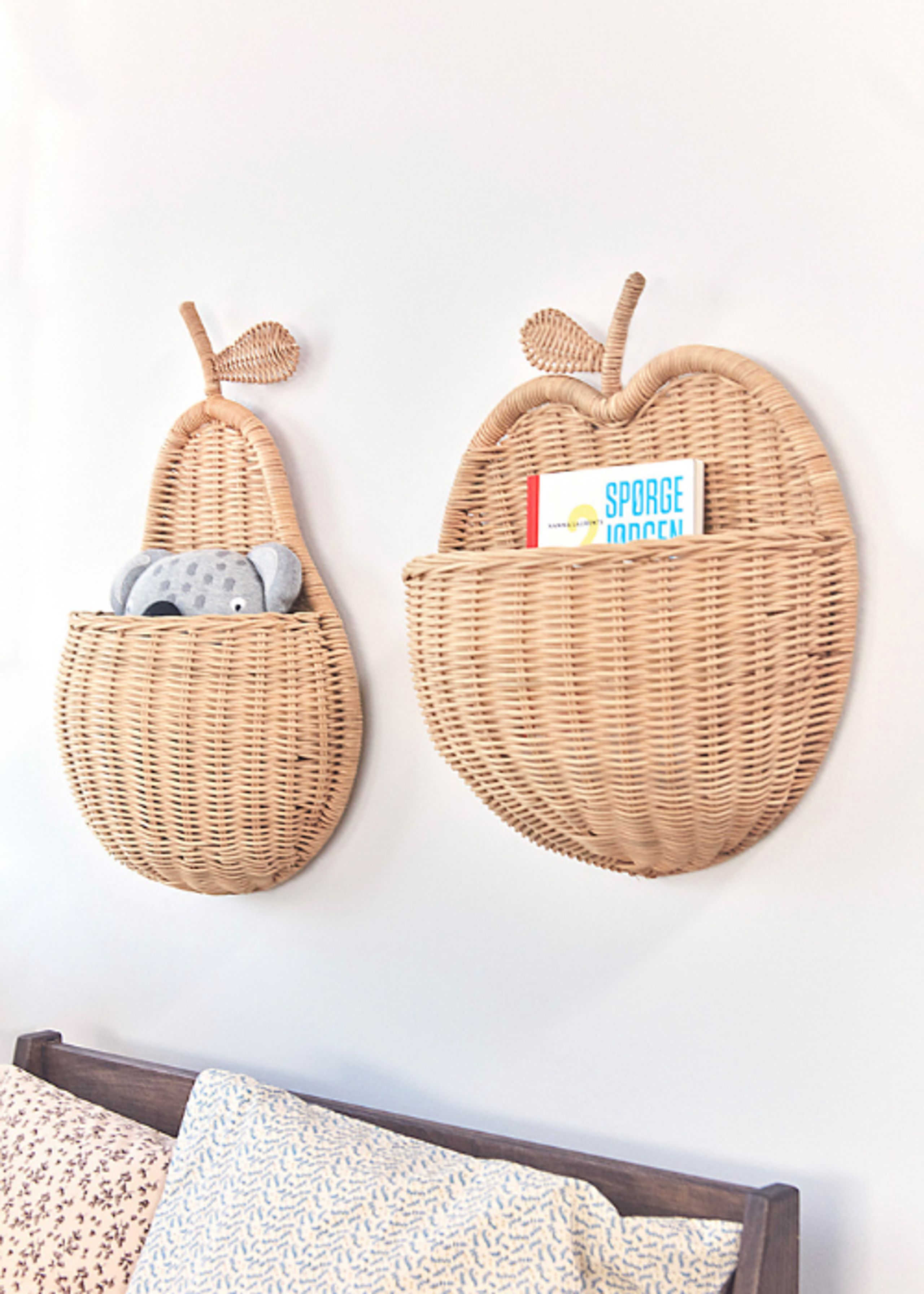 OYOY MINI - Aufbewahrungsbox für Kinder - Apple Wall Basket - 901 Nature