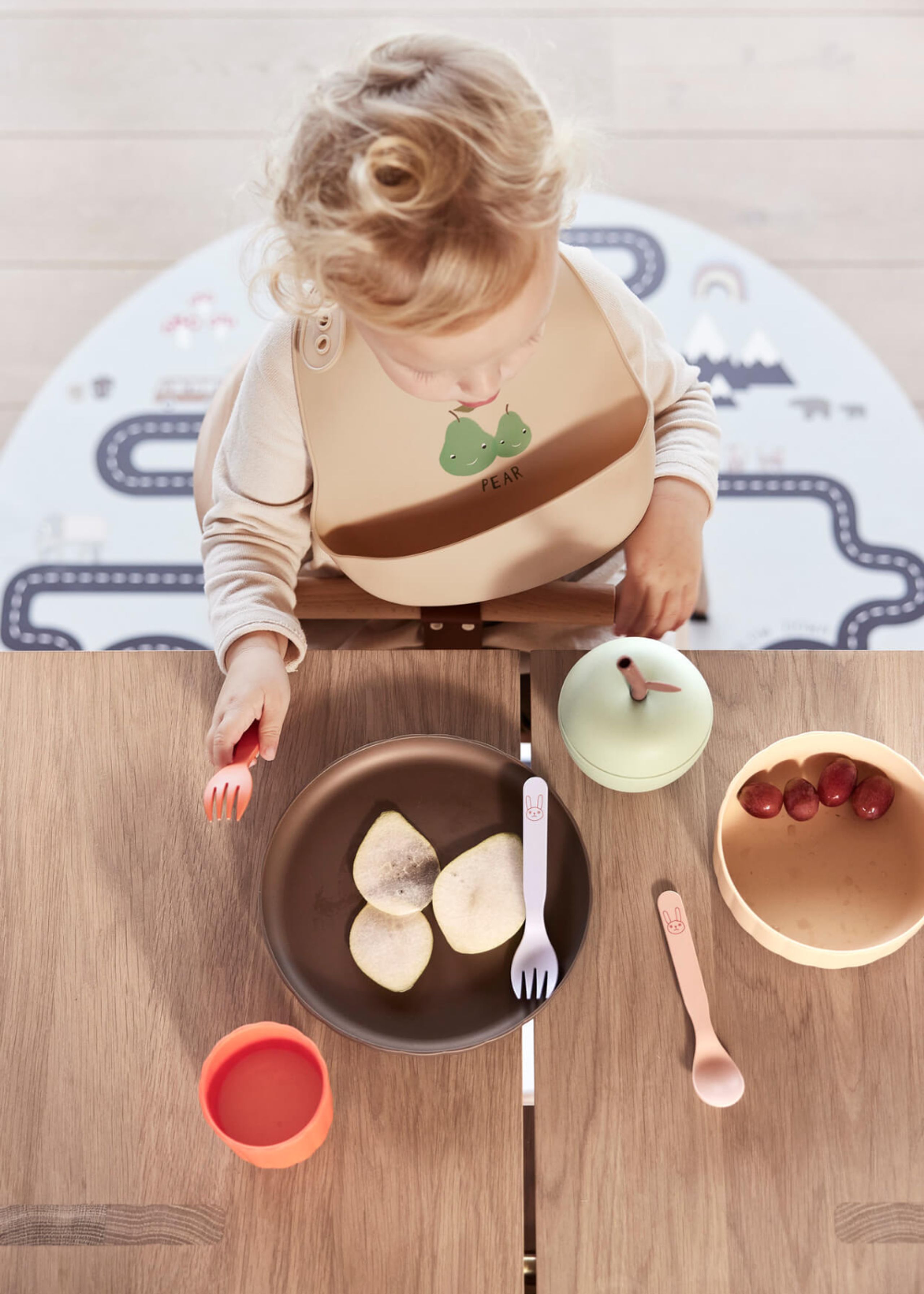 OYOY MINI - Bib - Yummy Silicone Bib - 2 pack - Caramel / Butter