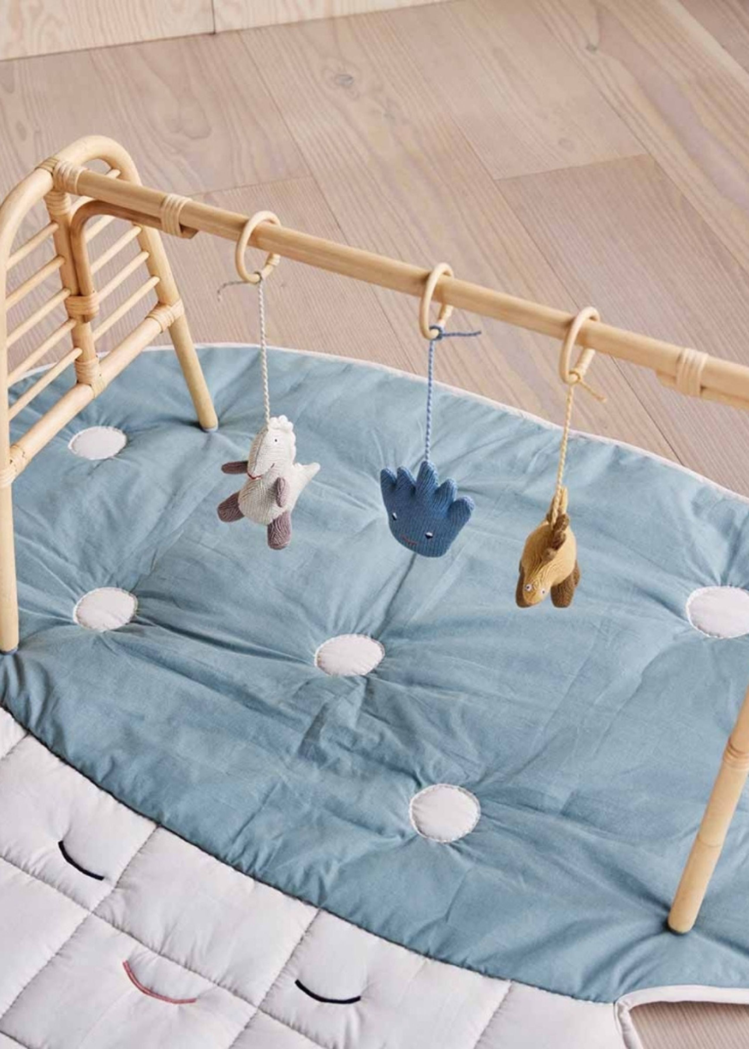 OYOY MINI - Juguetes - Dino Play Gym Toy - 103 Beige / Saffron / Aqua Blue
