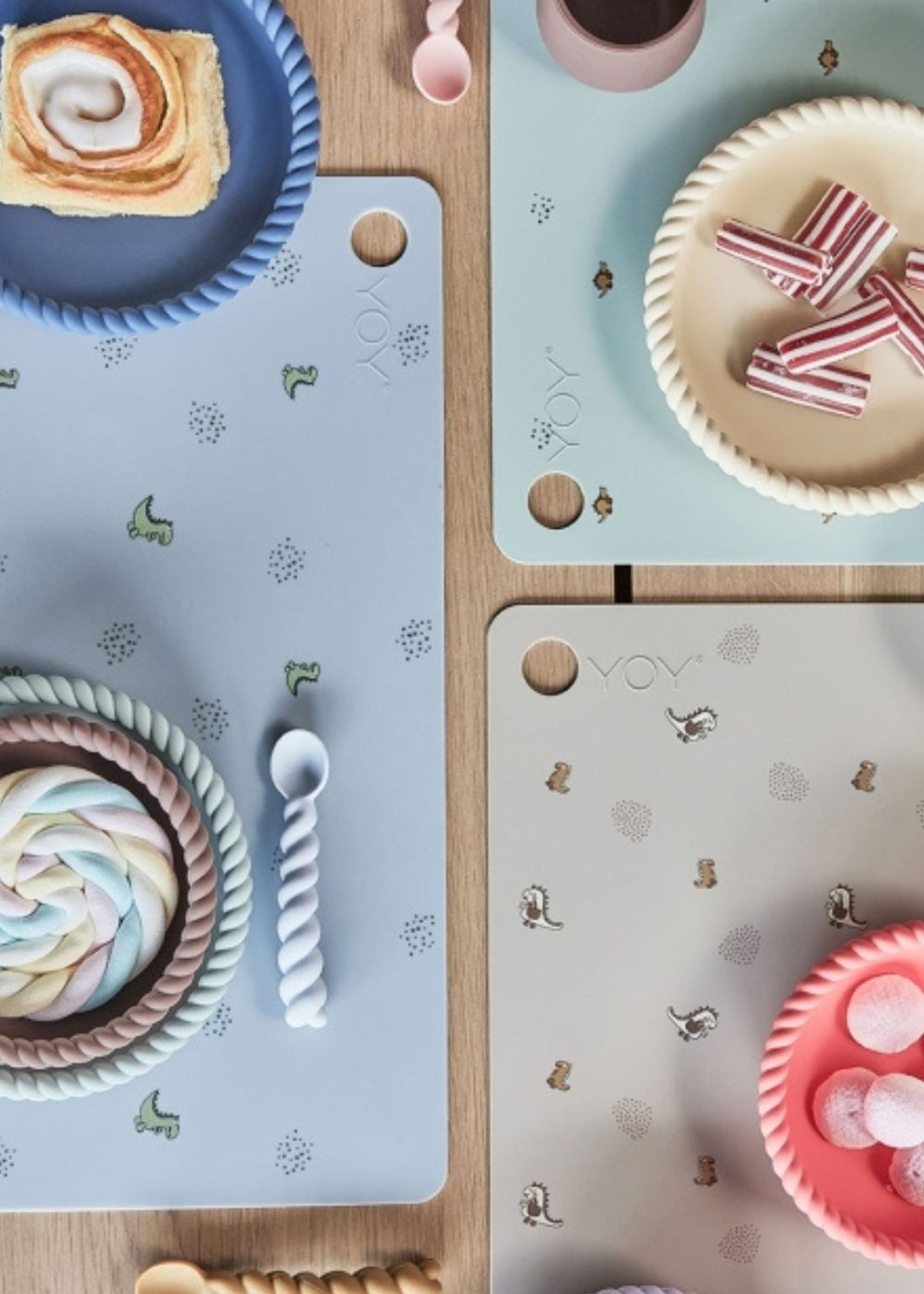 OYOY MINI - - Placemat Billy Dino - 703 Pale Green