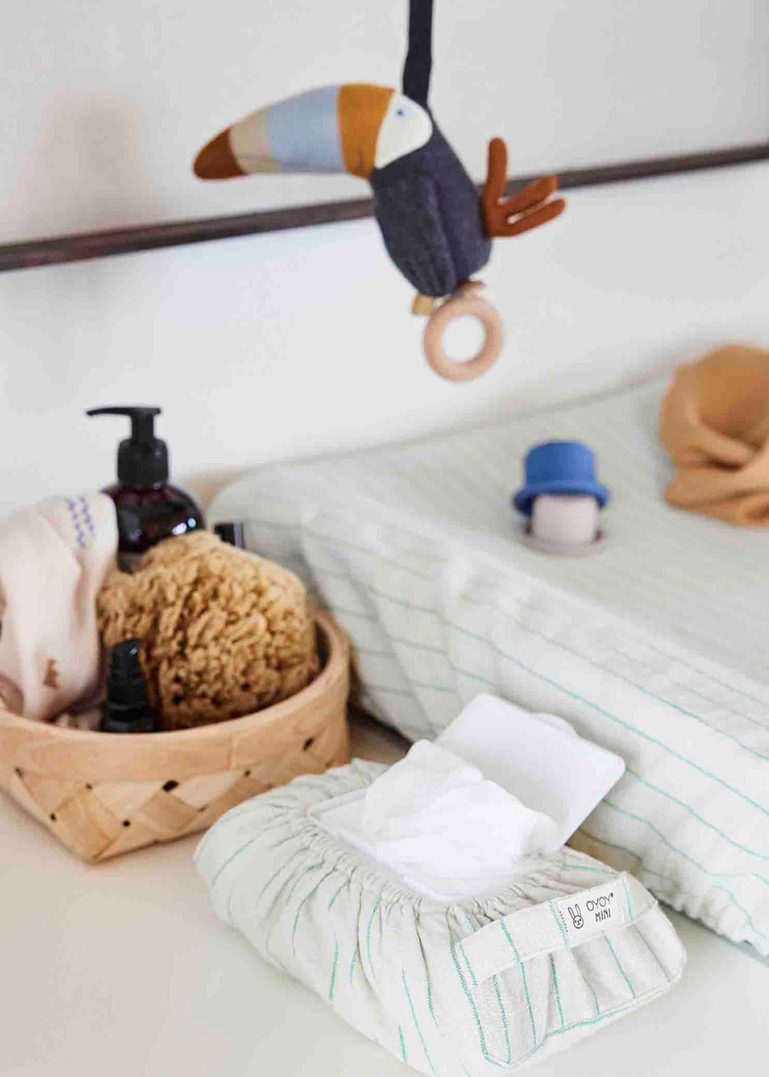 OYOY MINI - Pusle - Changing Pad Cover - Bright Green