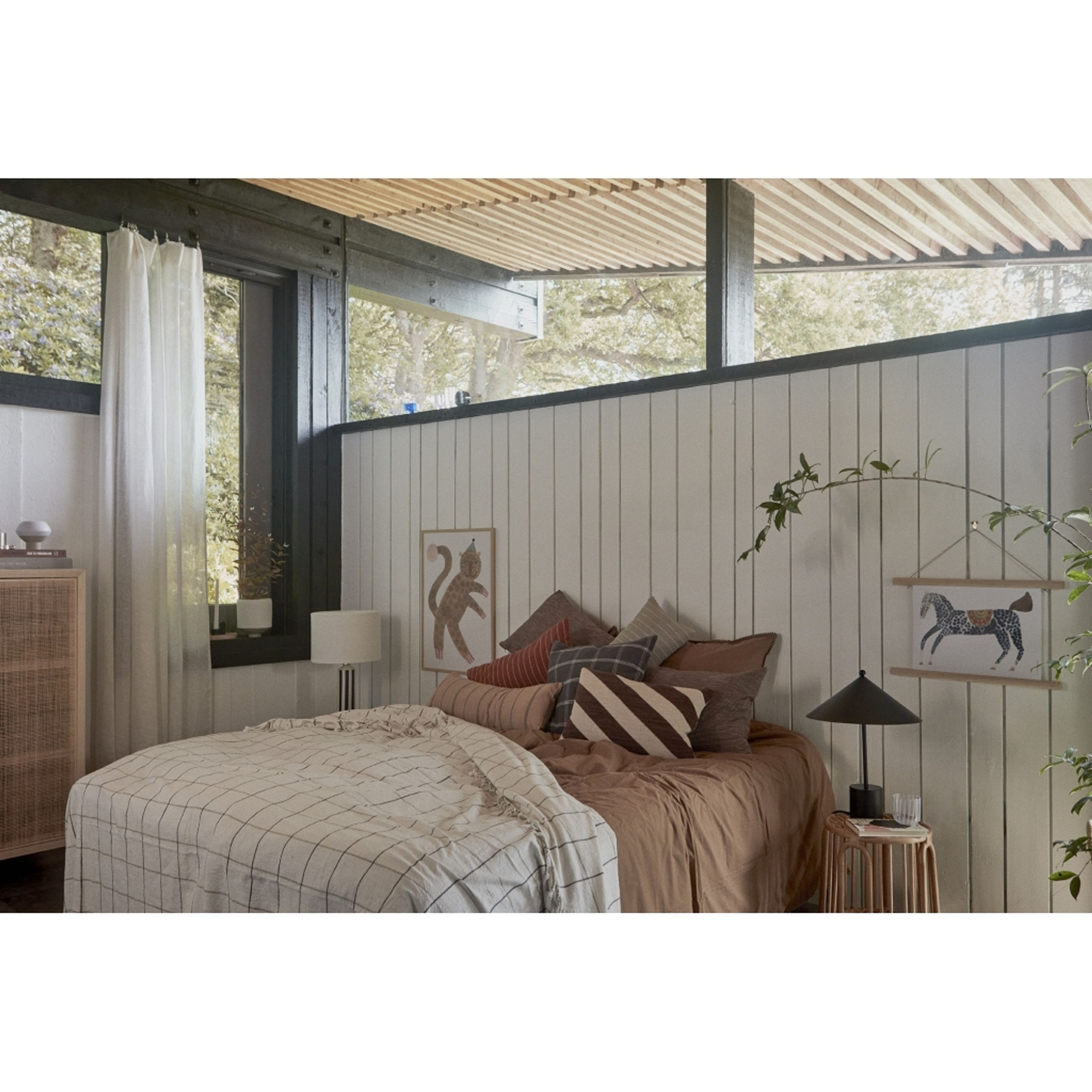 OYOY - Pillow - Kyoto Cushion Extra Long - Dark Powder