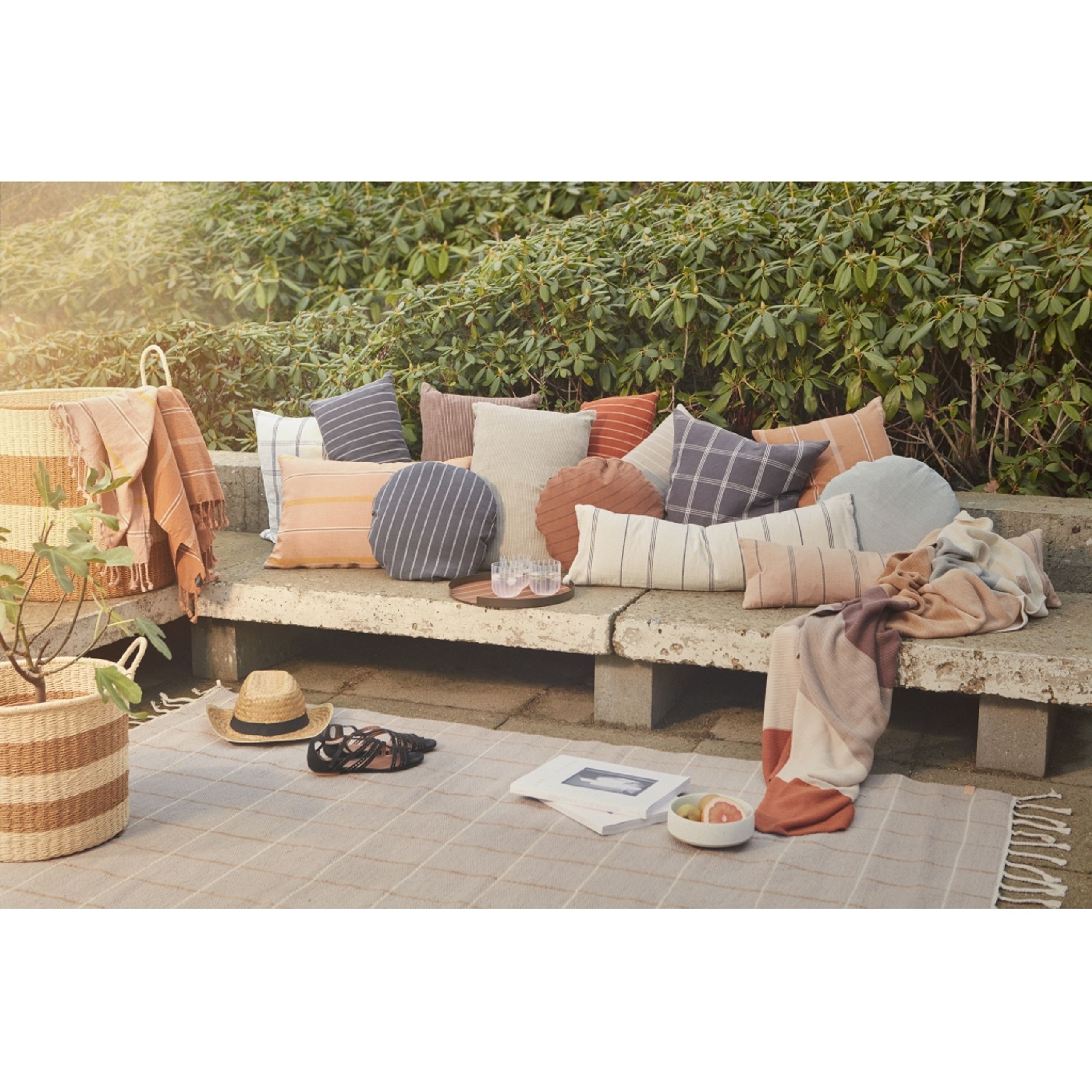 OYOY - Kussen - Kyoto Cushion Extra Long - Offwhite