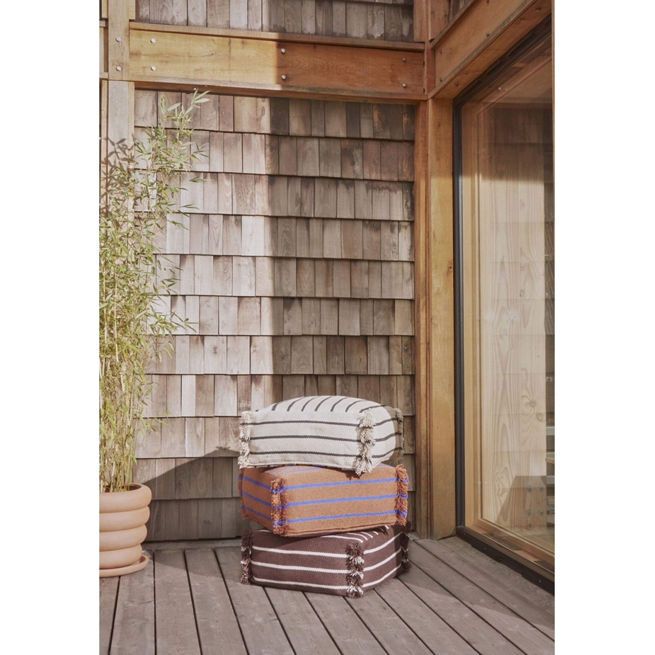 OYOY - Pouf - Lina Recycled Pouf - Caramel