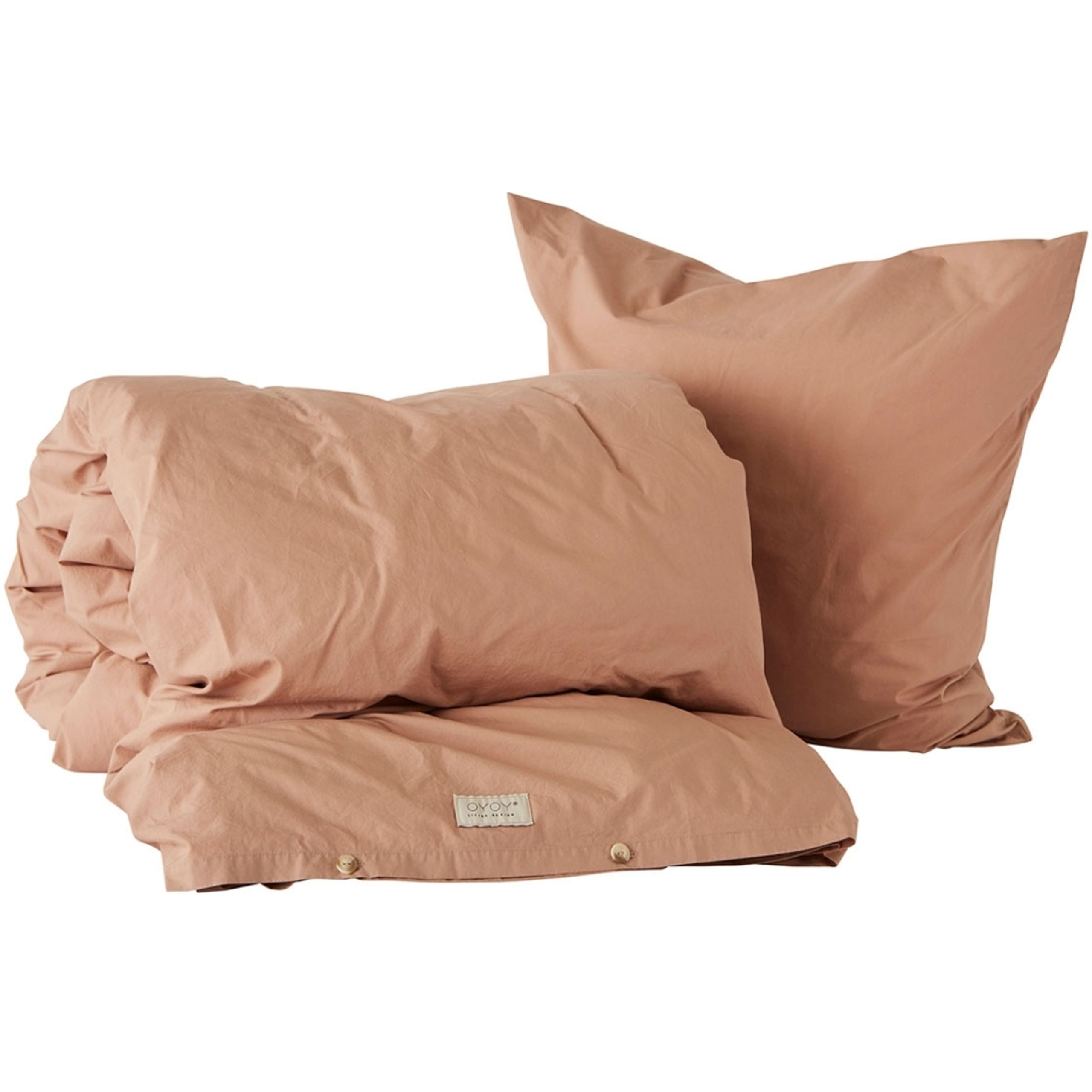 OYOY - Sengesæt - Nuku Bedding - Adult Ekstra - Dark Powder