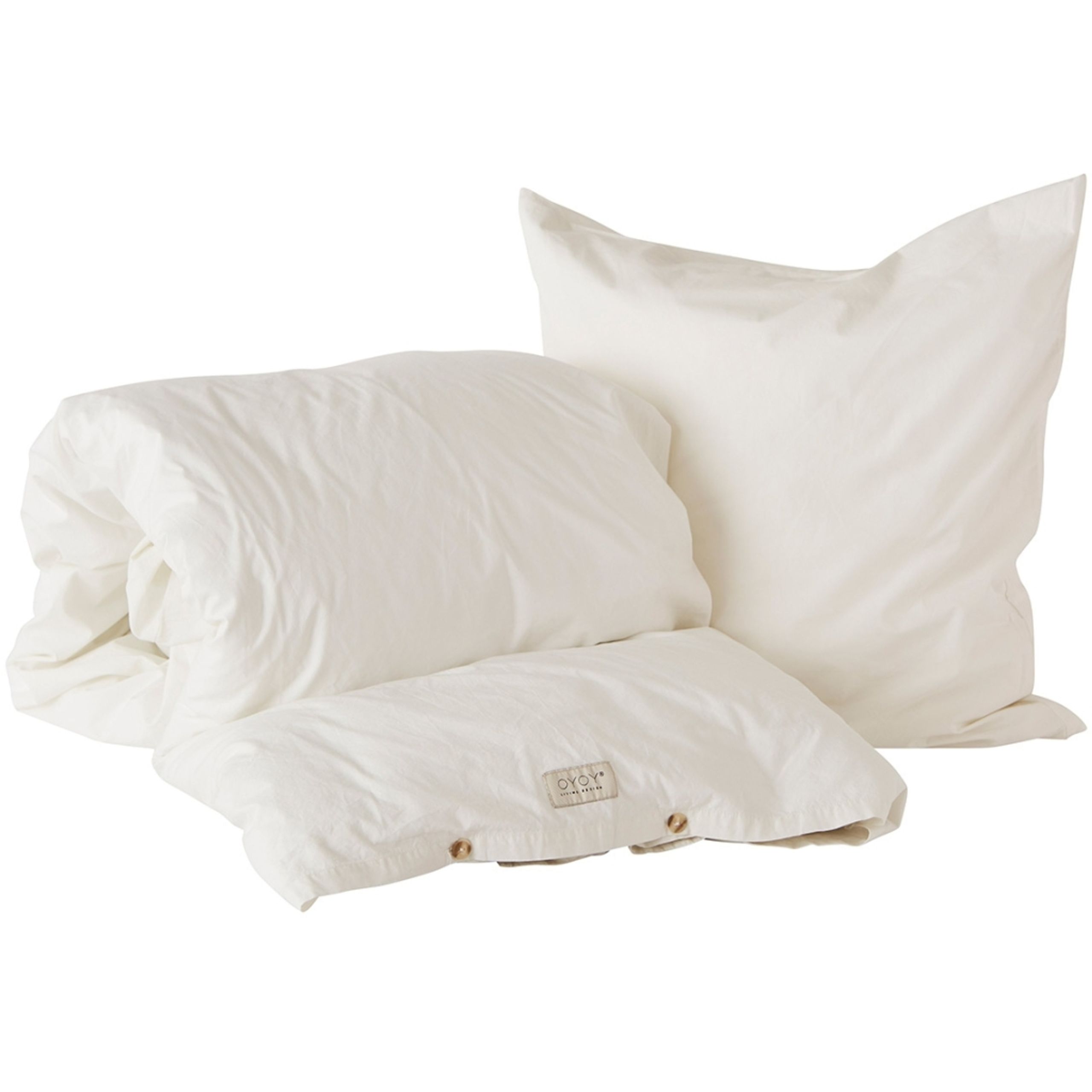 OYOY - Sengesæt - Nuku Bedding - Adult Ekstra - Offwhite