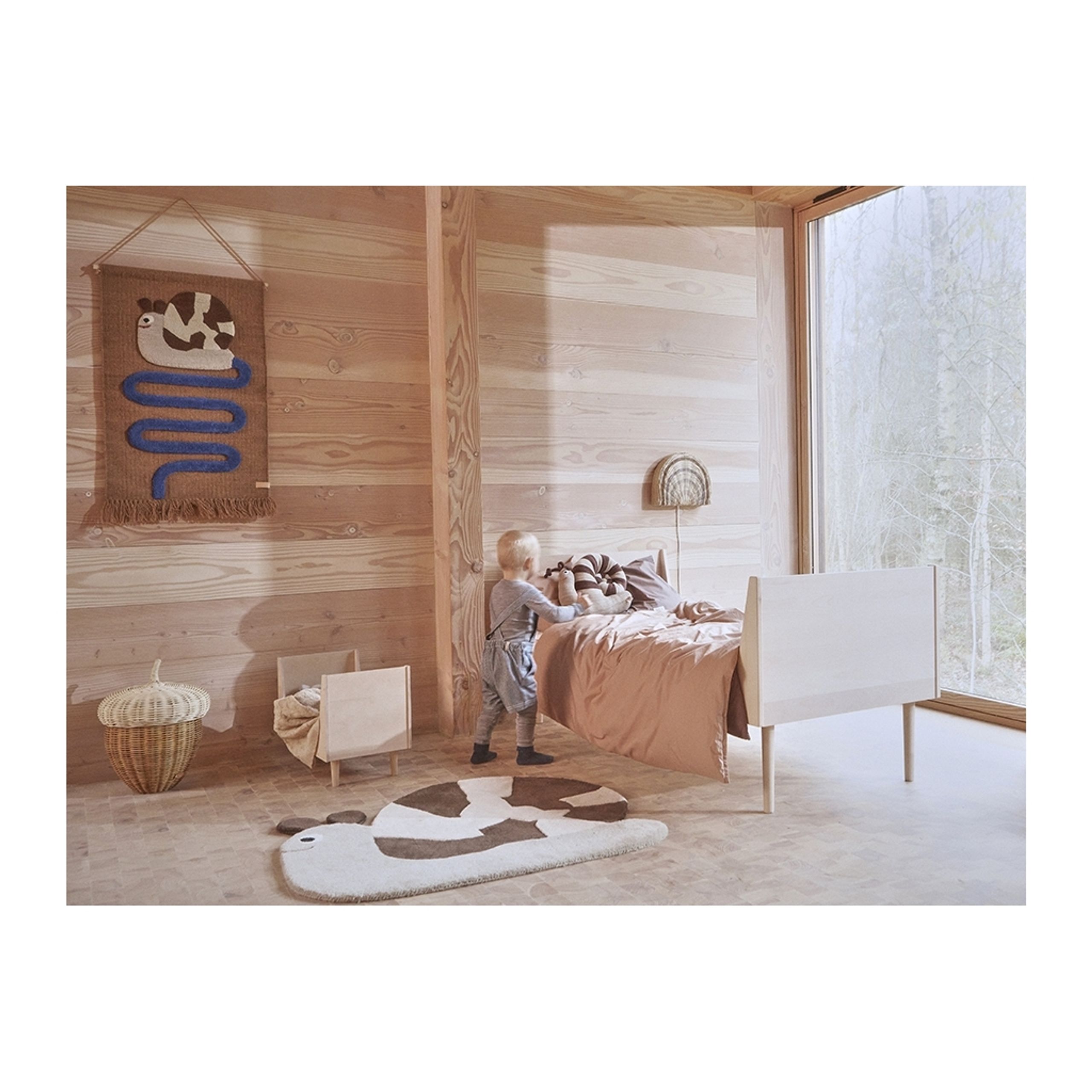 OYOY - Blanket - Sally Snail On The Way Wall Rug - Optic Blue