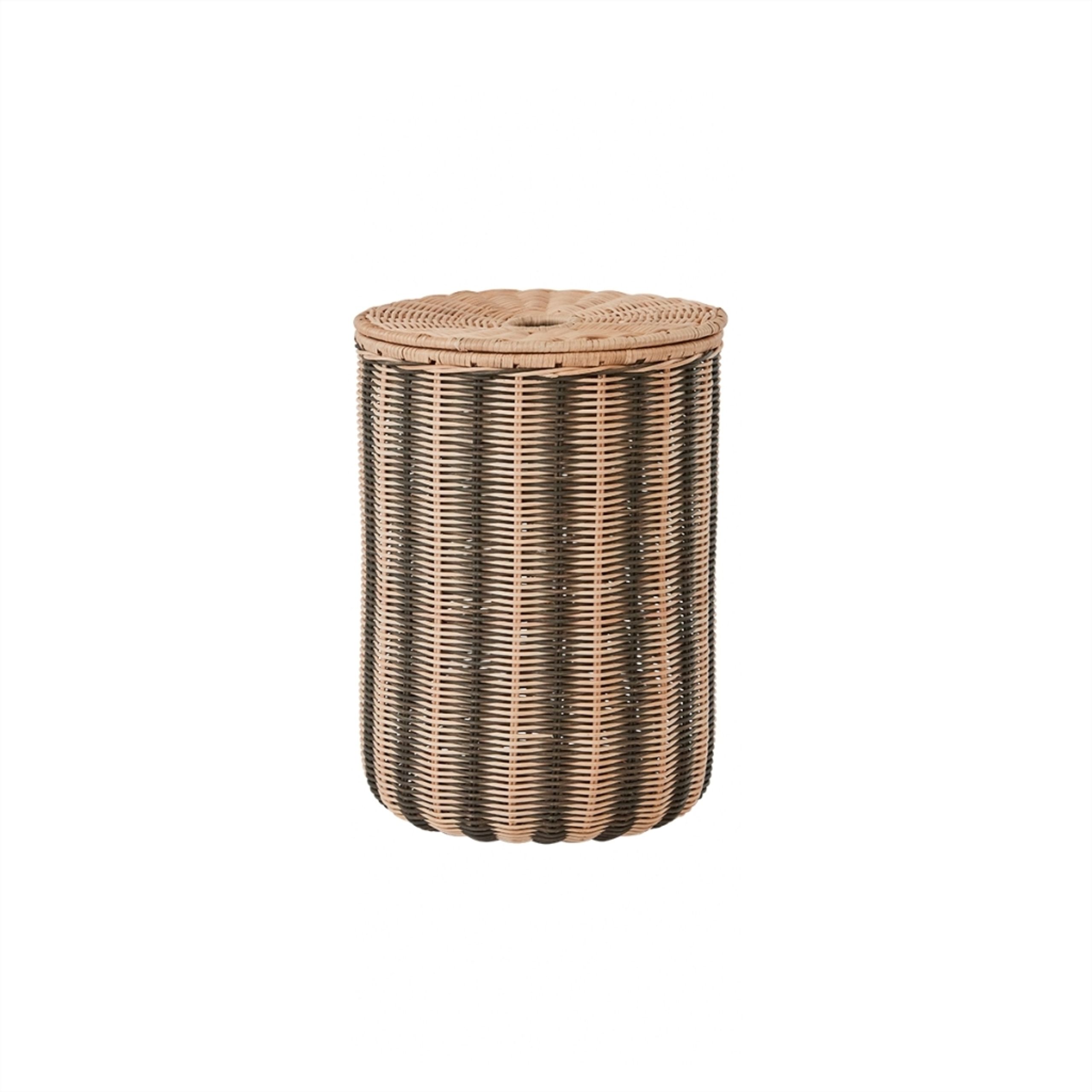 OYOY - Tvättkorg - Striped Laundry Bin - Nature / Black
