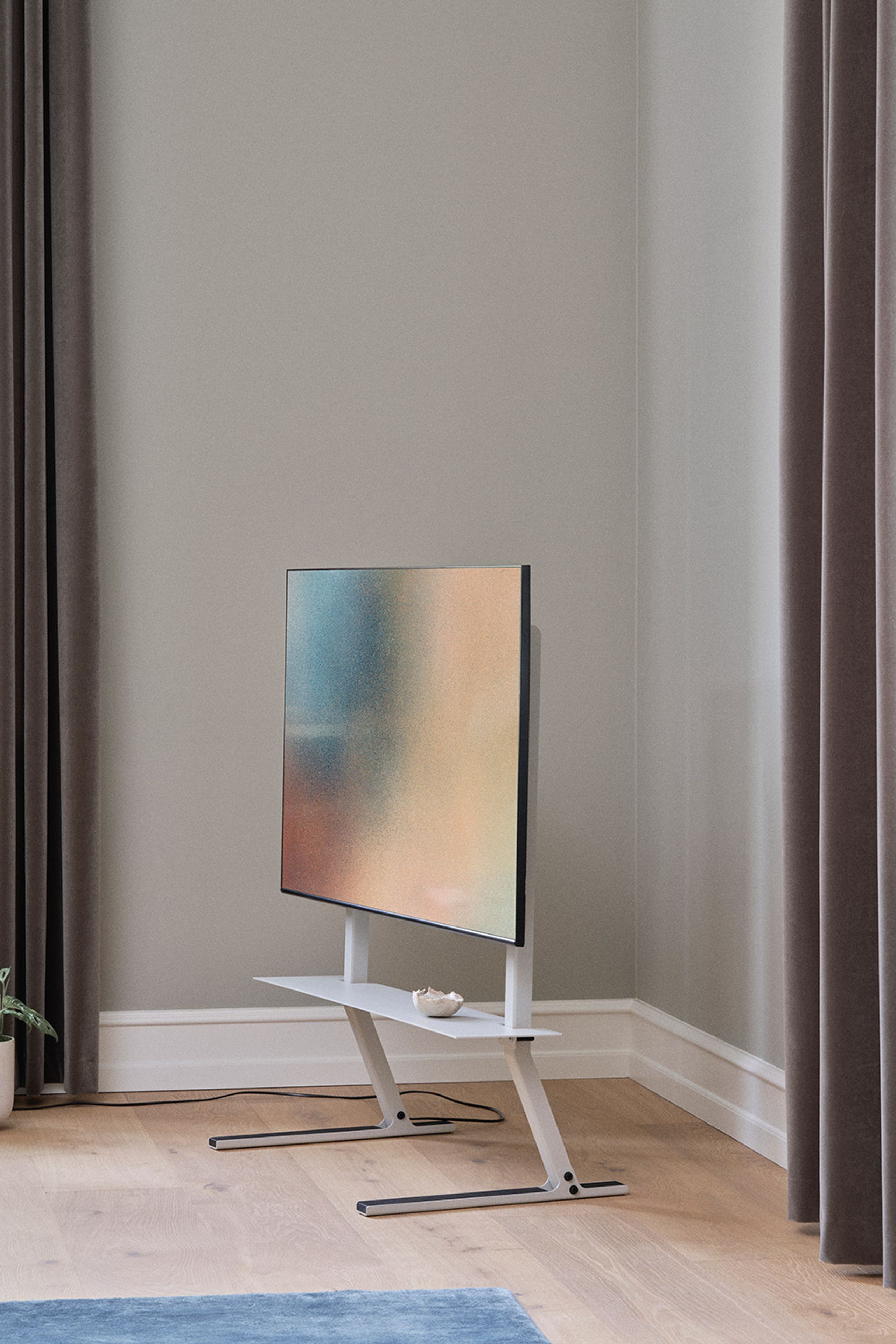 Pedestal - TV-Stander - Bendy Tall Stand - Snow