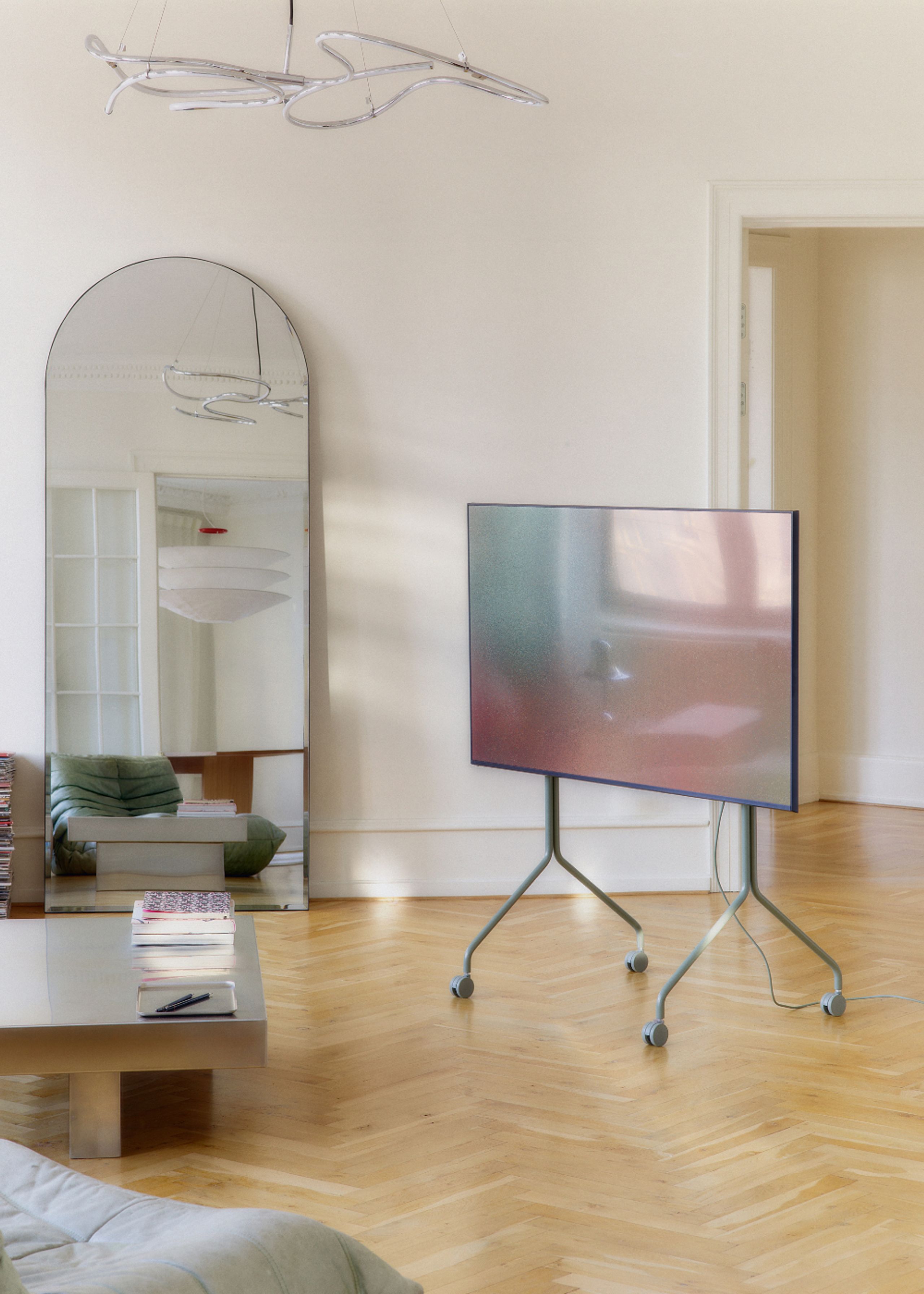 Pedestal - Meuble TV - Moon Rollin Tall - Pearl