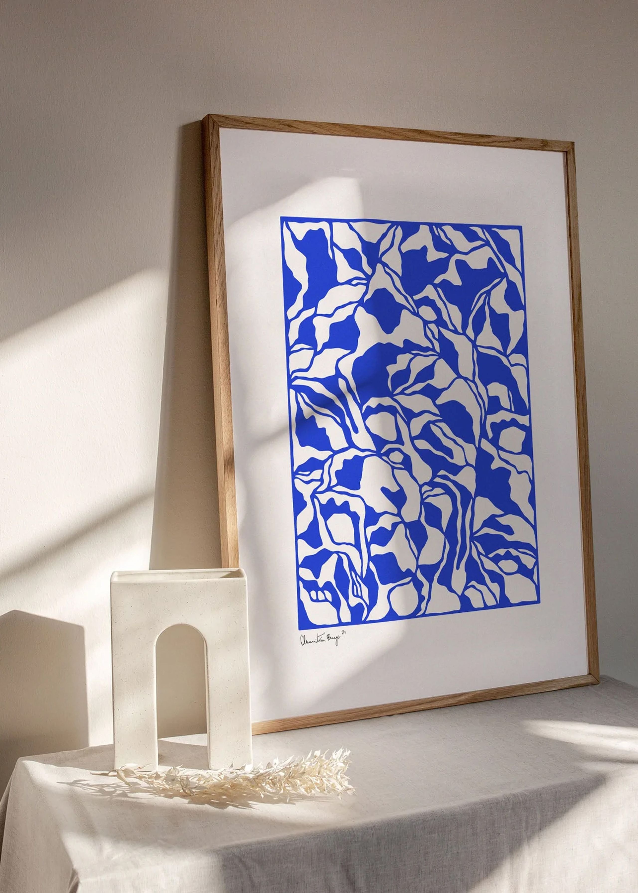 Peléton - Poster - Papercut 03 by Little Detroit - Blue