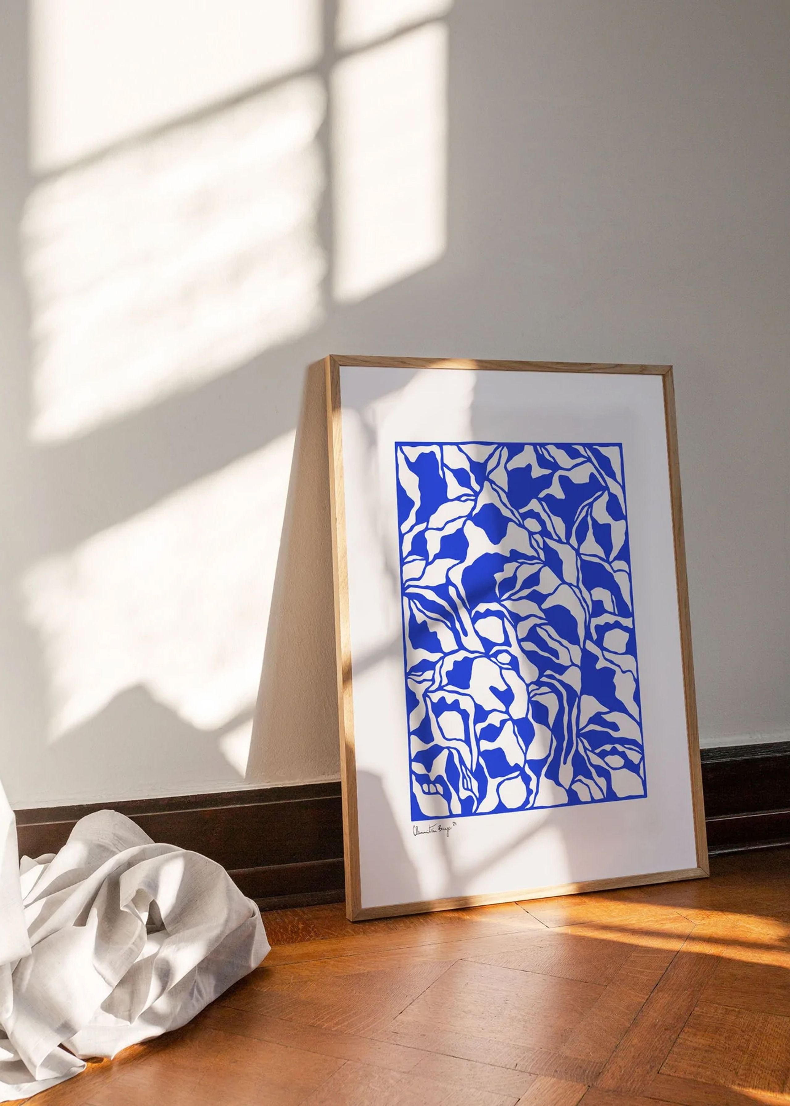 Peléton - Poster - Papercut 03 by Little Detroit - Blue