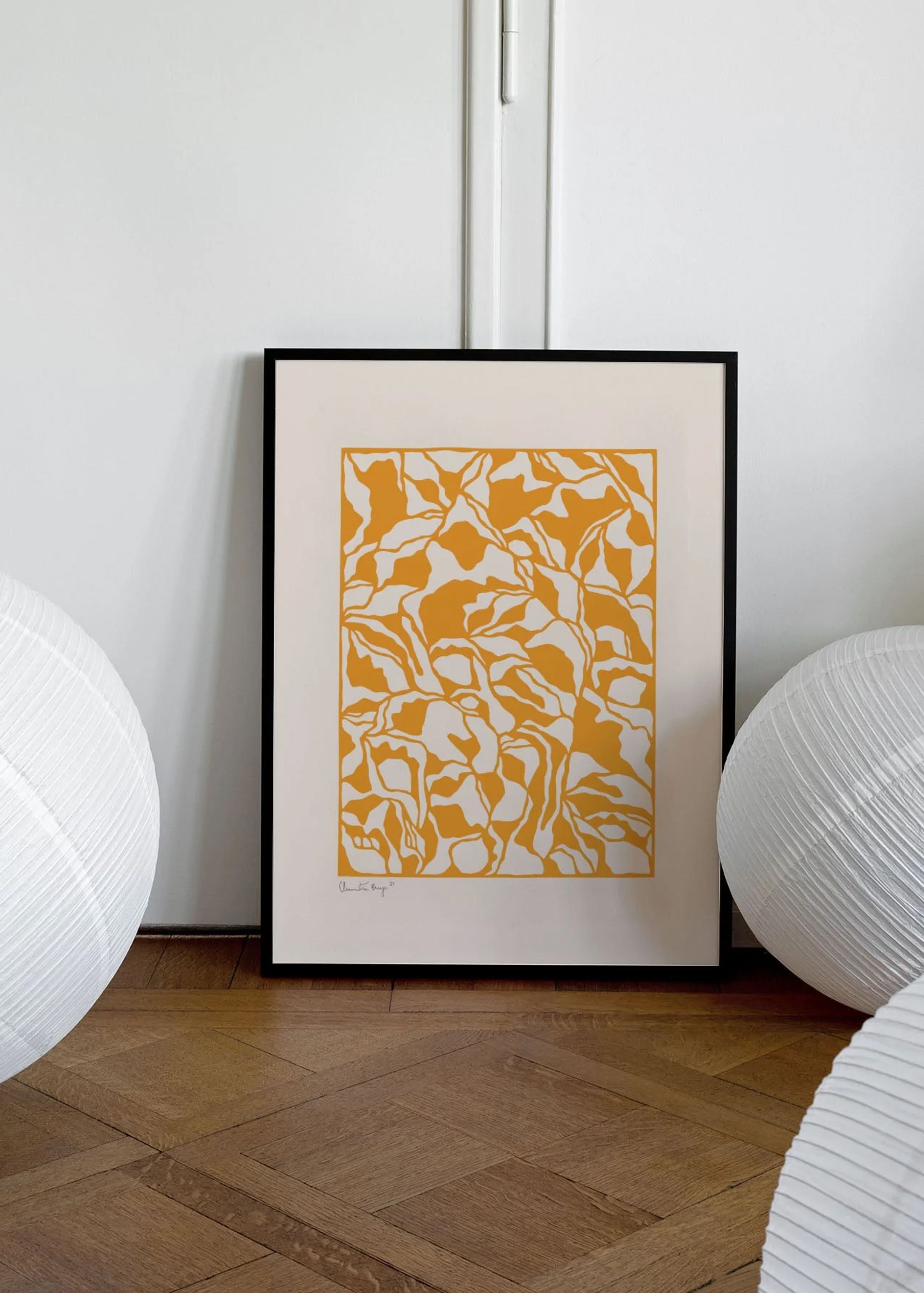 Peléton - Poster - Papercut 03 by Little Detroit - Orange