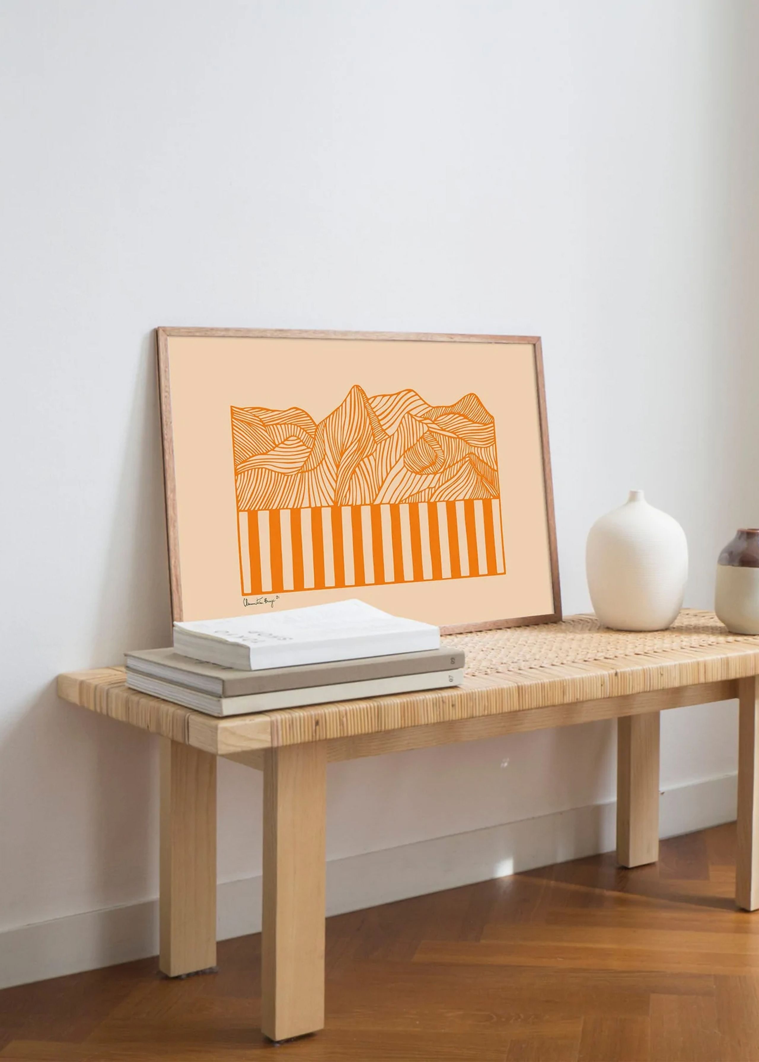 Peléton - Poster - Papercut 04 by Little Detroit - Orange