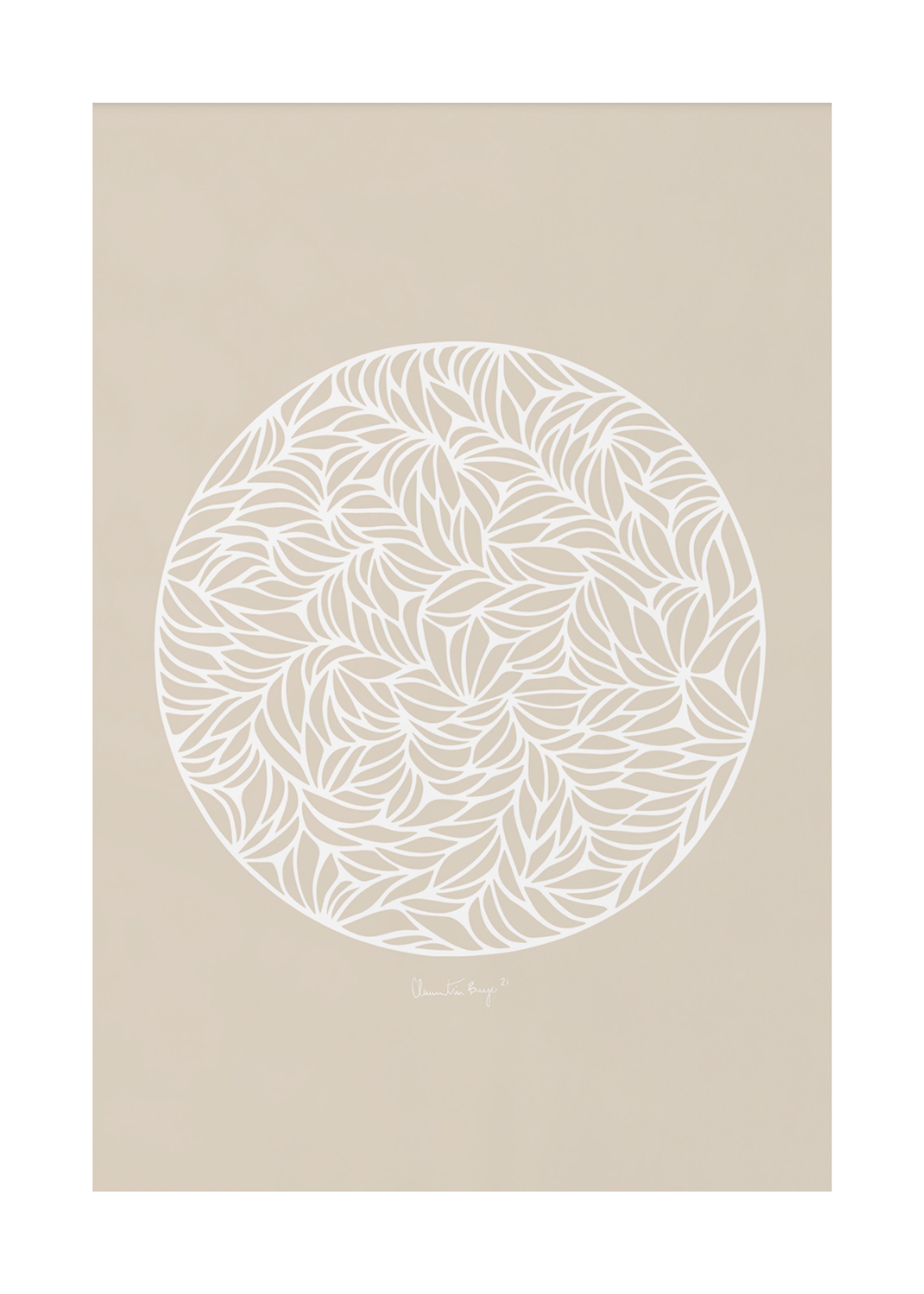 Peléton - Poster - Papercut 05 Poster - Beige