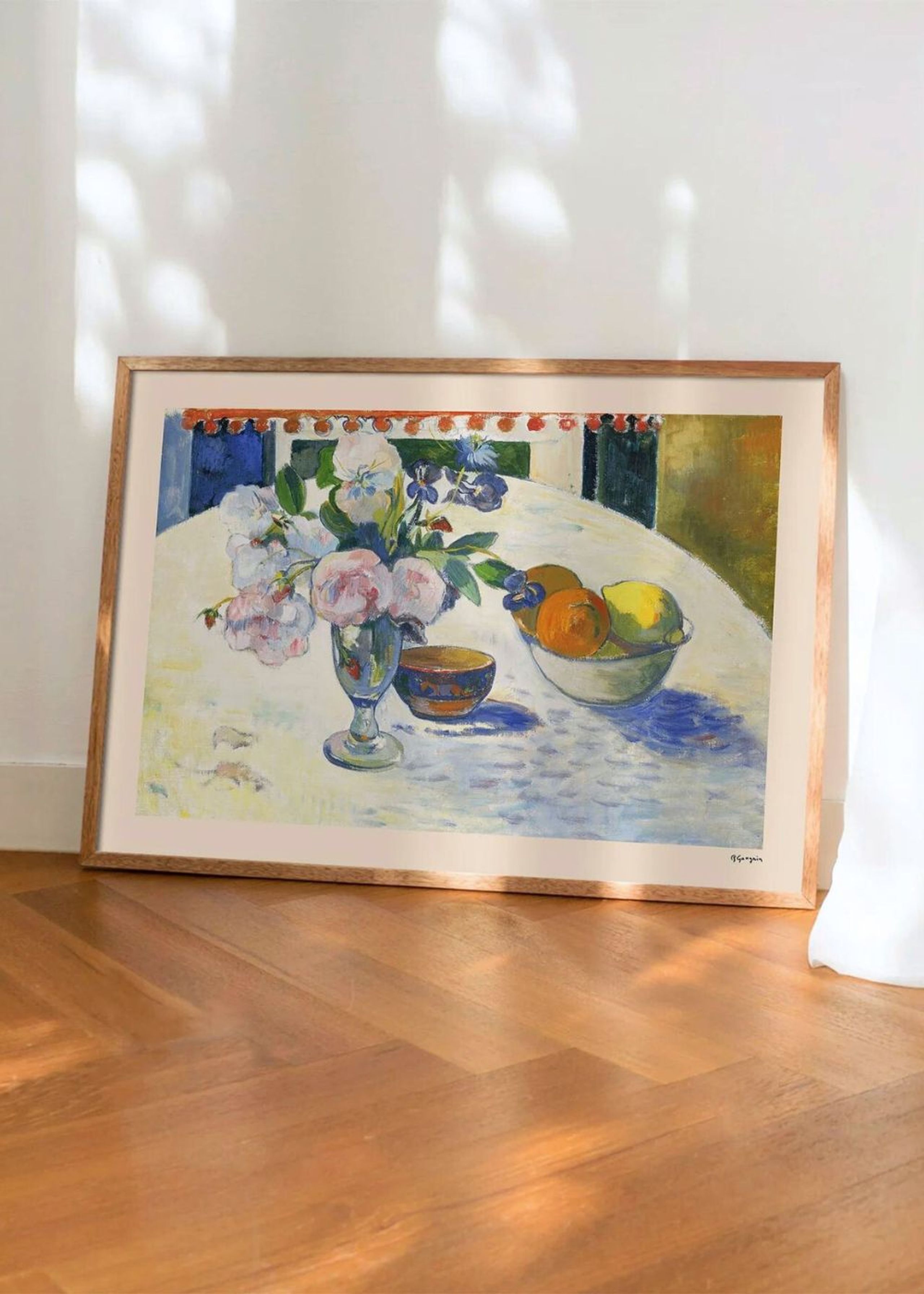 Peléton - Poster - Flowers and a Bowl of Fruit on a Table - Flowers and a Bowl of Fruit on a Table