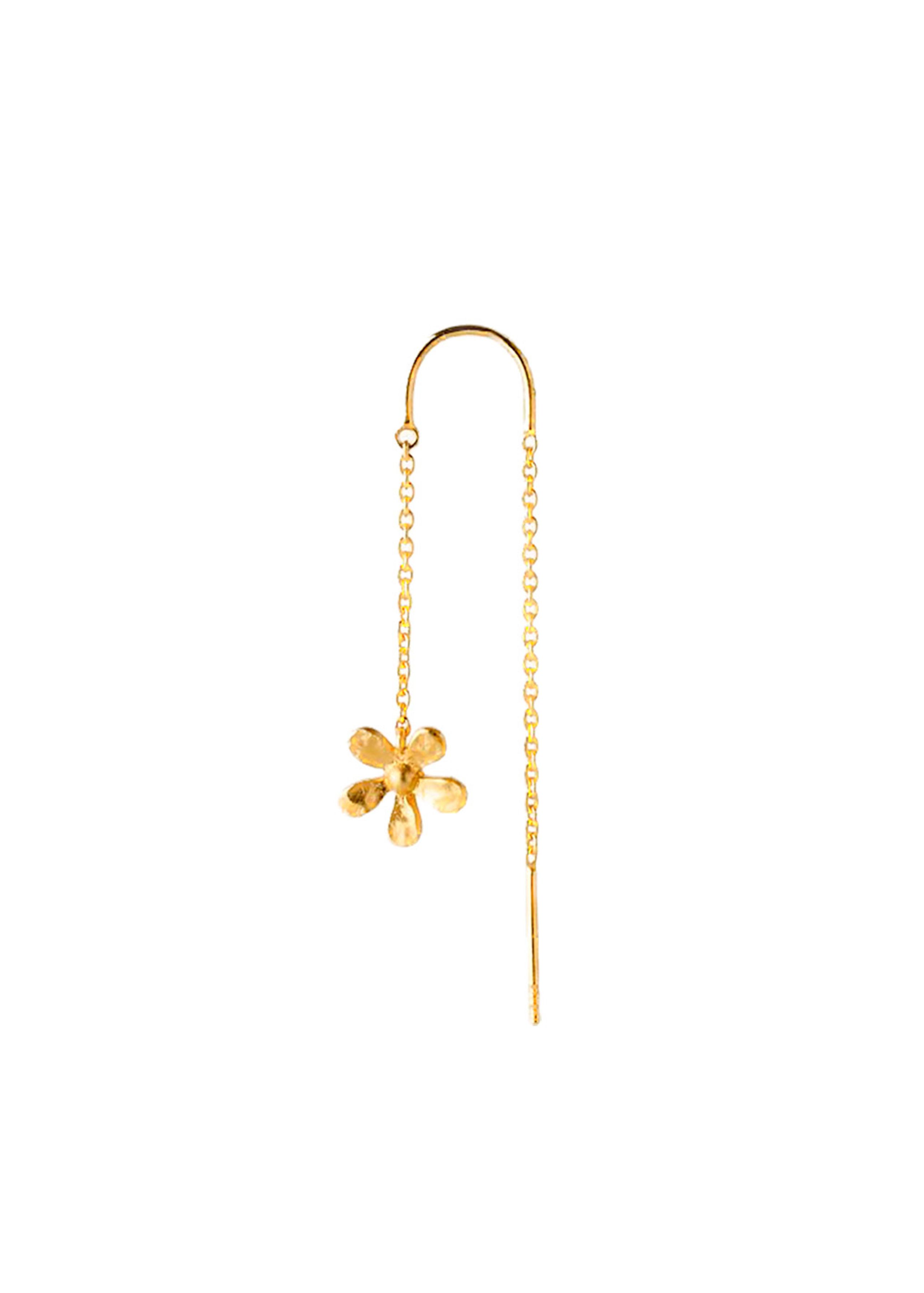 Pernille Corydon - Kolczyki - Wild Poppy Earchain - Gold-plated recycled silver