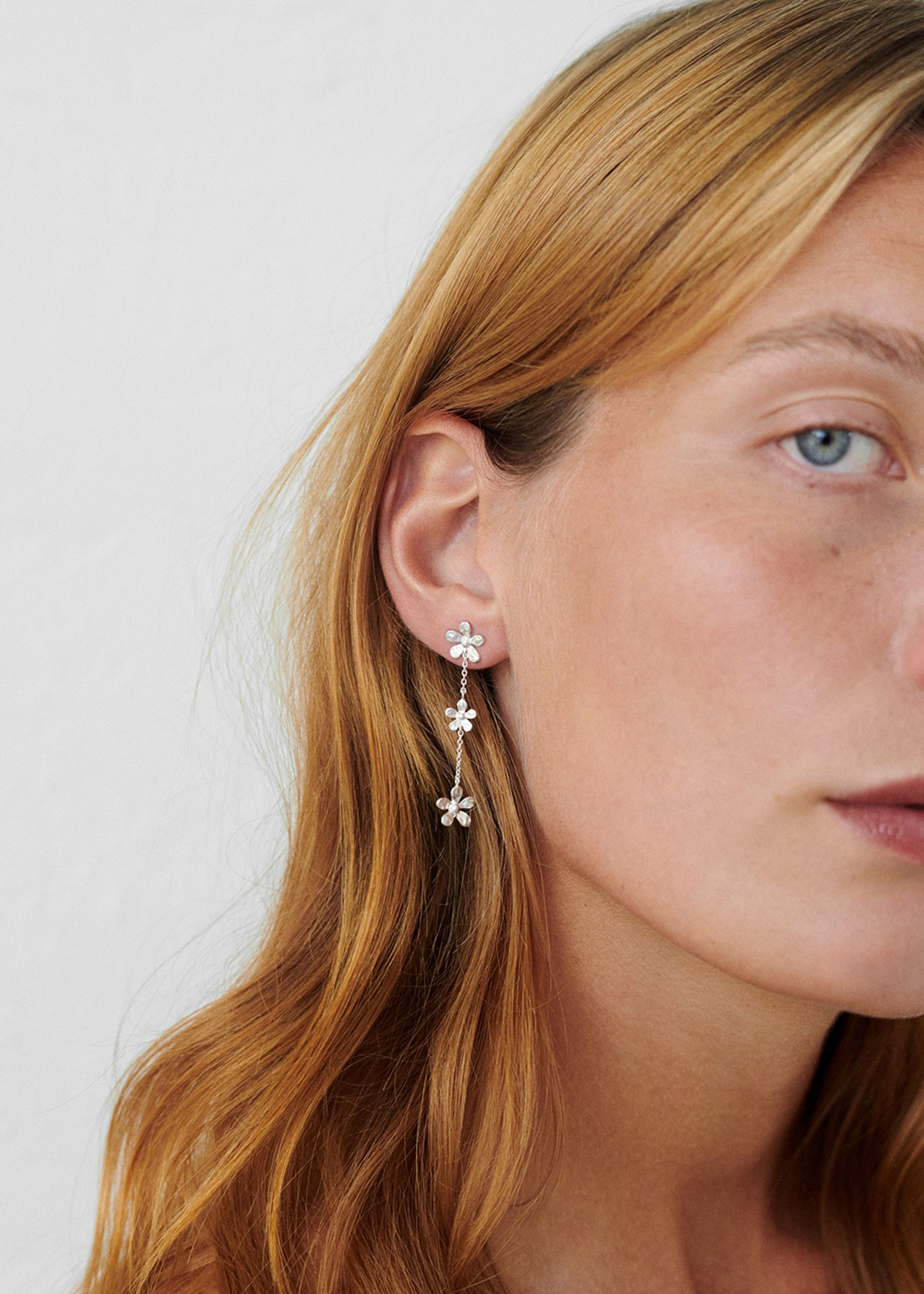 Pernille Corydon - Earring - Wild Poppy Earring - Silver