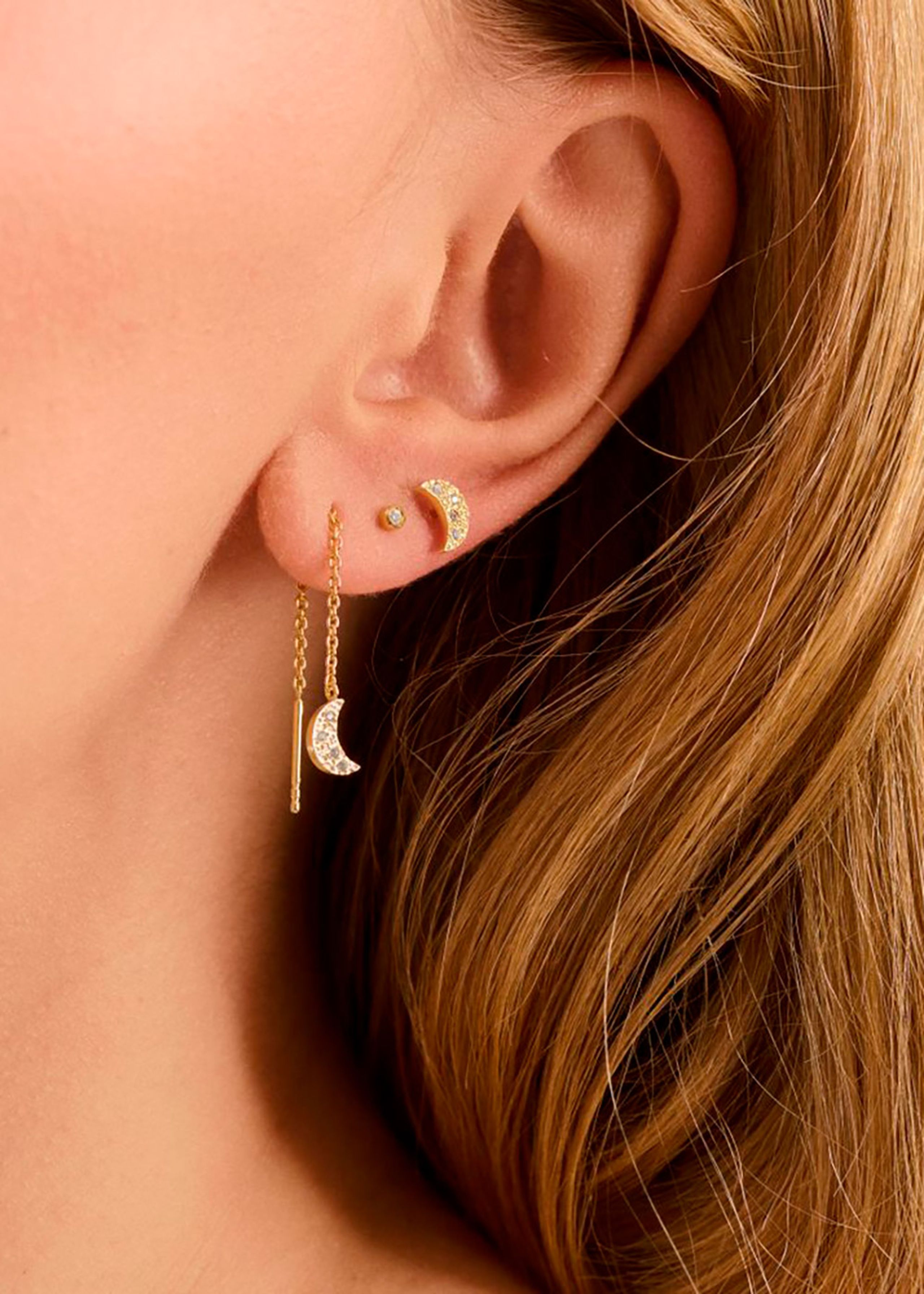 Pernille Corydon - Pendientes - Moonlight Earring Box - Gold