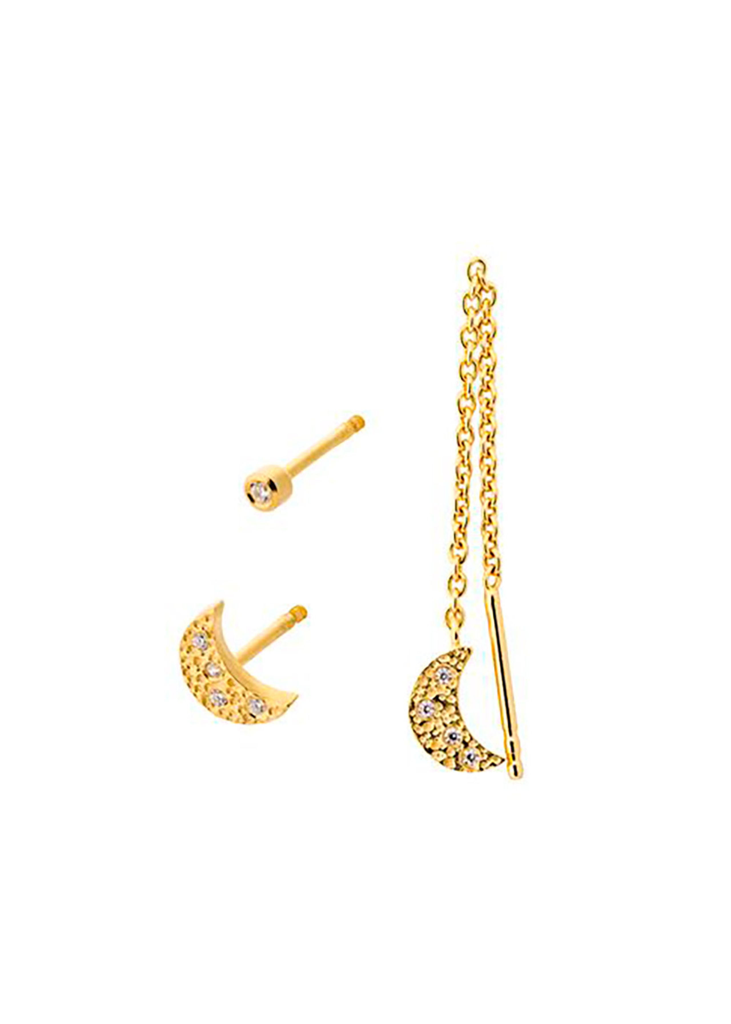 Pernille Corydon - Pendientes - Moonlight Earring Box - Gold