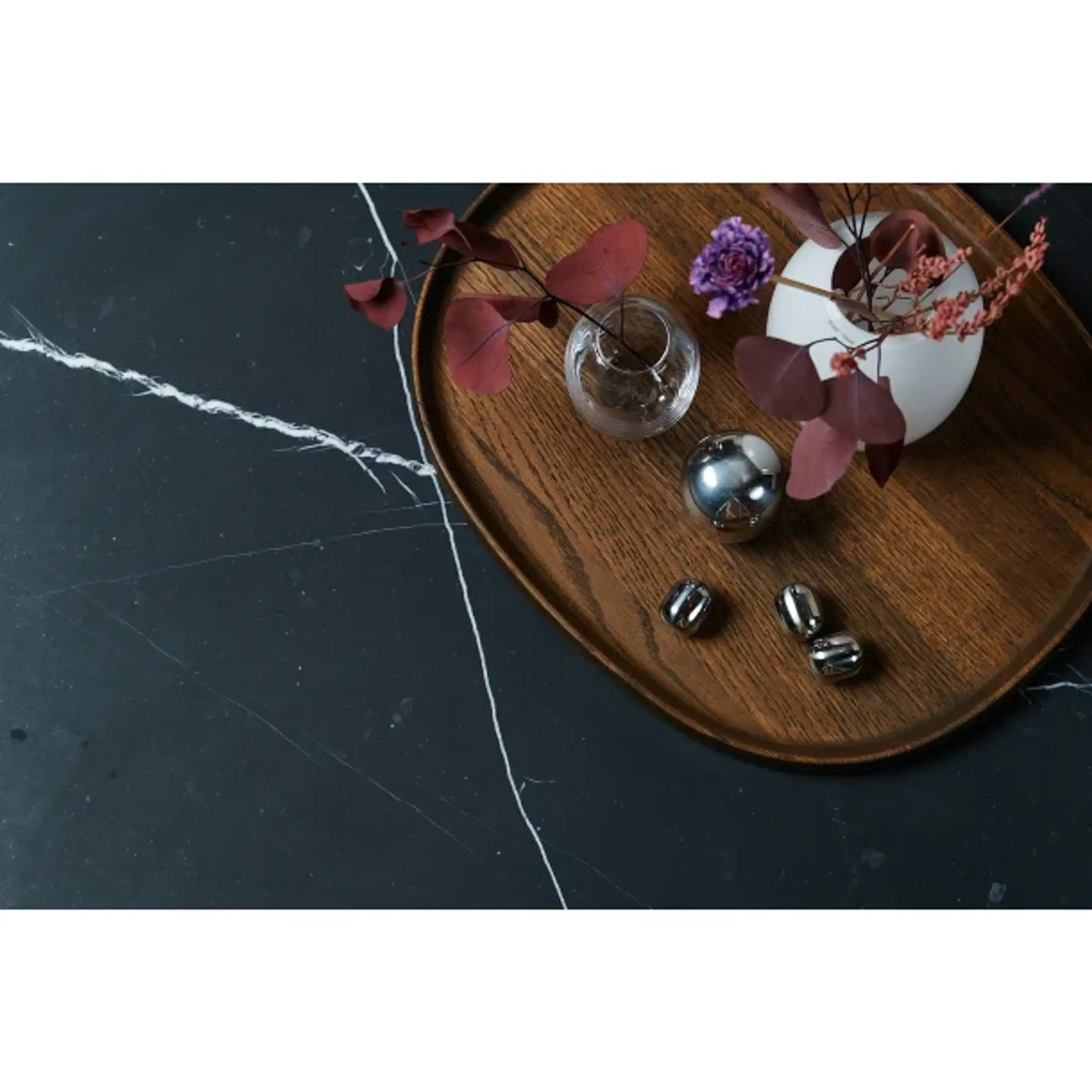 Piet Hein - Decoratie - Superæg I Grå Læderpose - Massiv Rustfri Stål - Superæg i grå læderpose - massiv rustfri stål