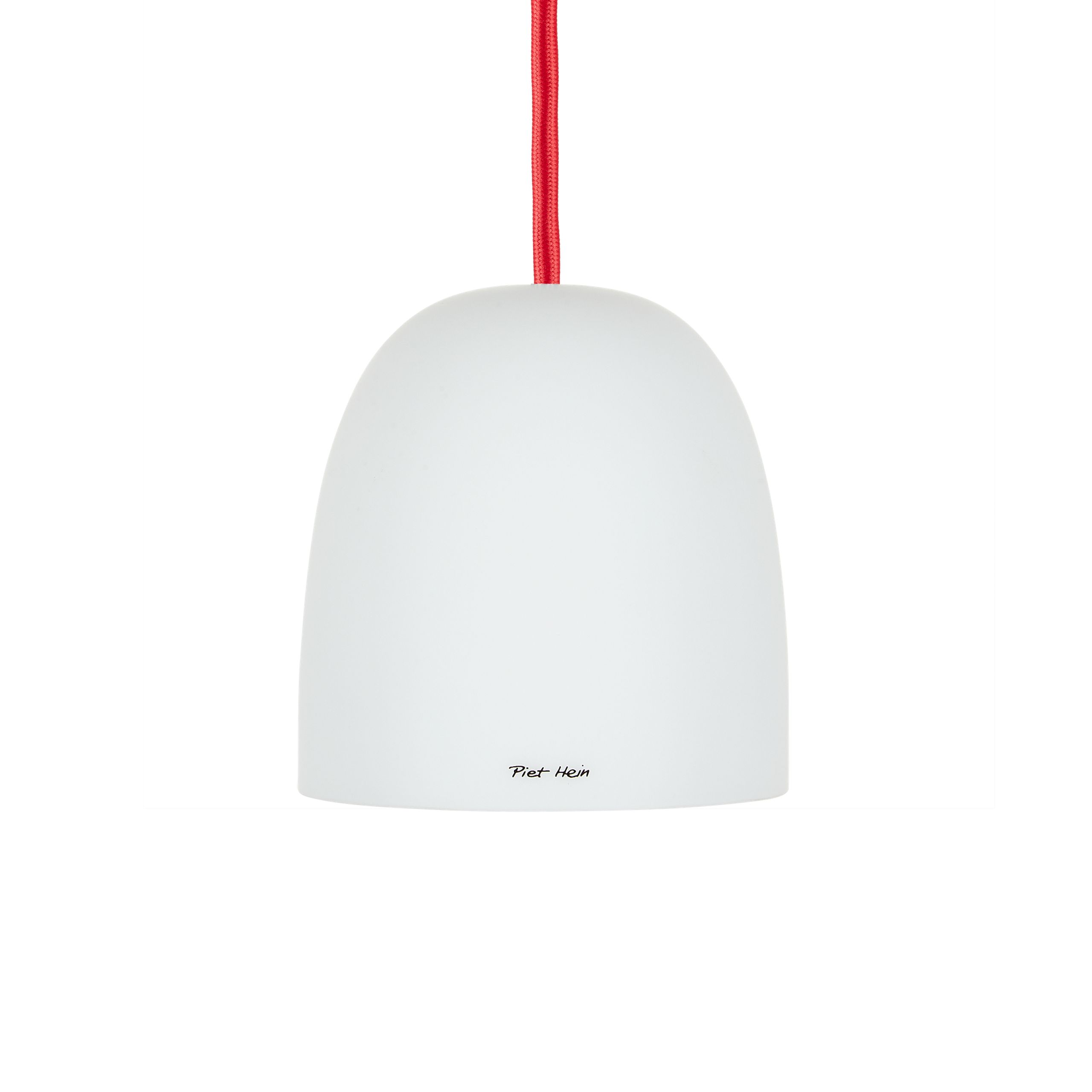 Piet Hein - Pendentif - Super115 Mm Pendel Opal-glass (g9 42w) - SUPER115 mm pendel OPAL-GLASS (G9 42W) - RØD ledning 3m