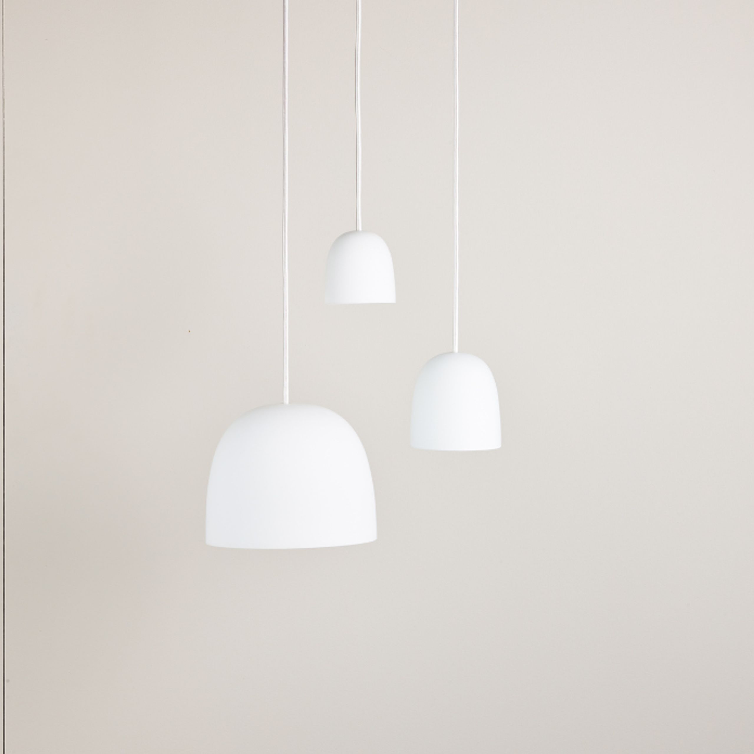 Piet Hein - Pendentif - Super115 Mm Pendel Opal-glass (g9 42w) - SUPER115 mm pendel OPAL-GLASS (G9 42W) - SORT ledning 3m