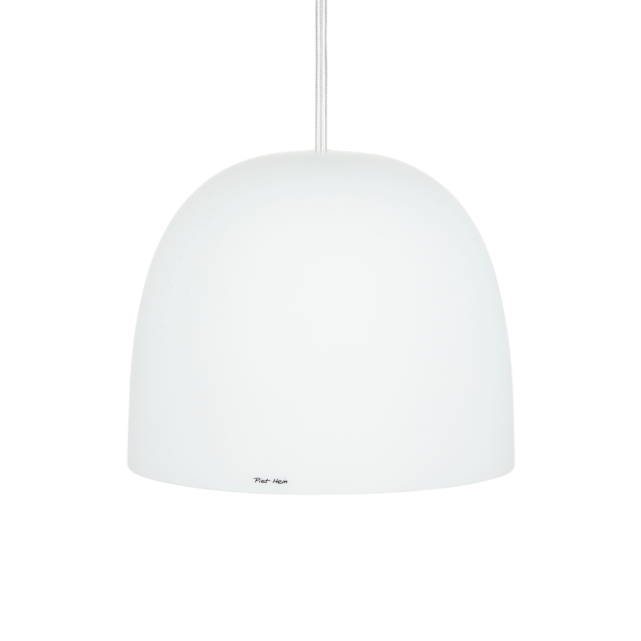 Piet Hein - Anhänger - Super215 Mm Pendel - SUPER215 mm Pendel Opal-glas (E27 60W) - HVID ledning 3m