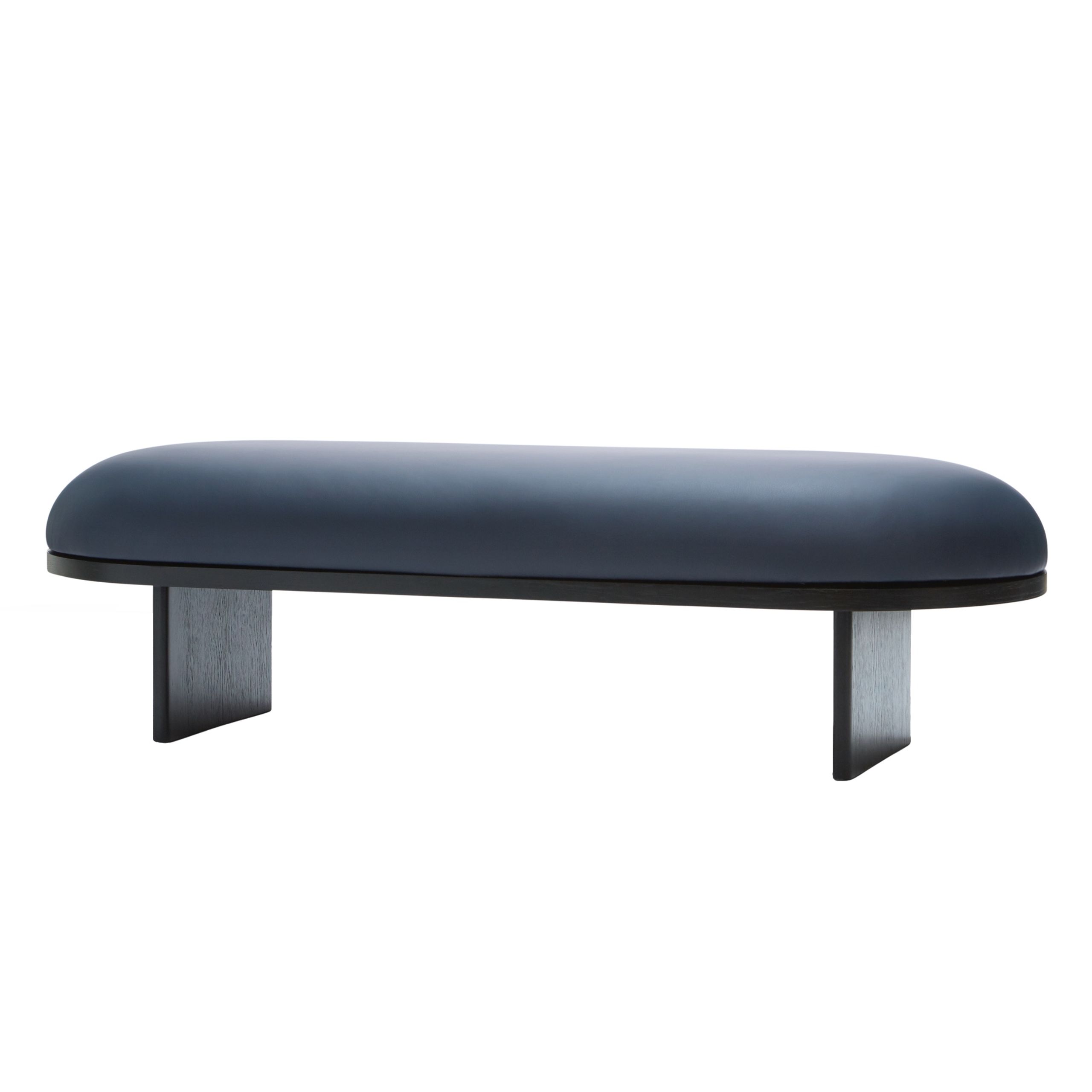 PLEASE WAIT to be SEATED - Bænk - ANZA 160 Bench / By Rui Pereira & Ryosuke Fukusada - Navy Blue Savanne Leather / Black