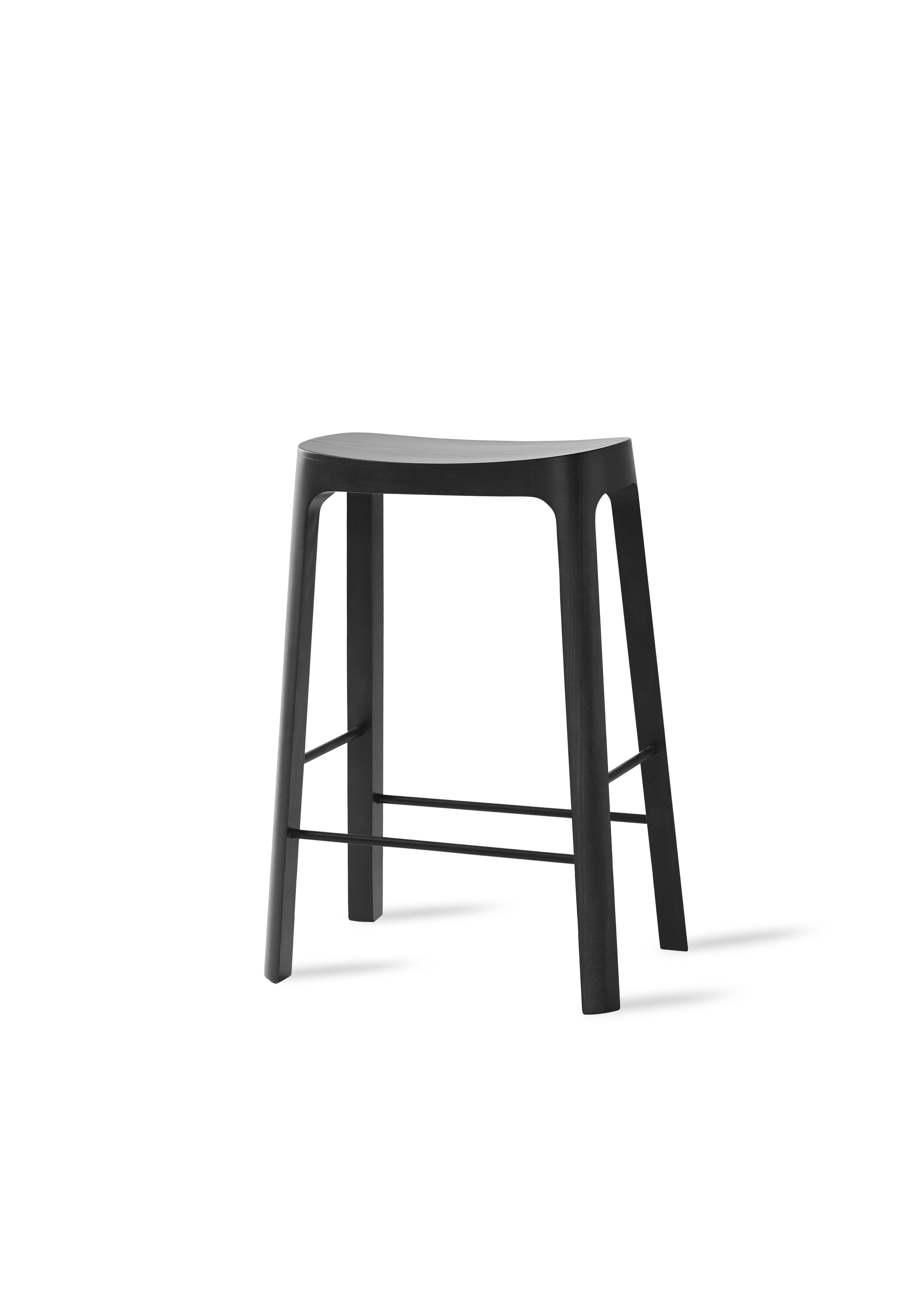 PLEASE WAIT to be SEATED - Baarijakkara - Crofton Counter Stool / By Daniel Schofield - Black / Black