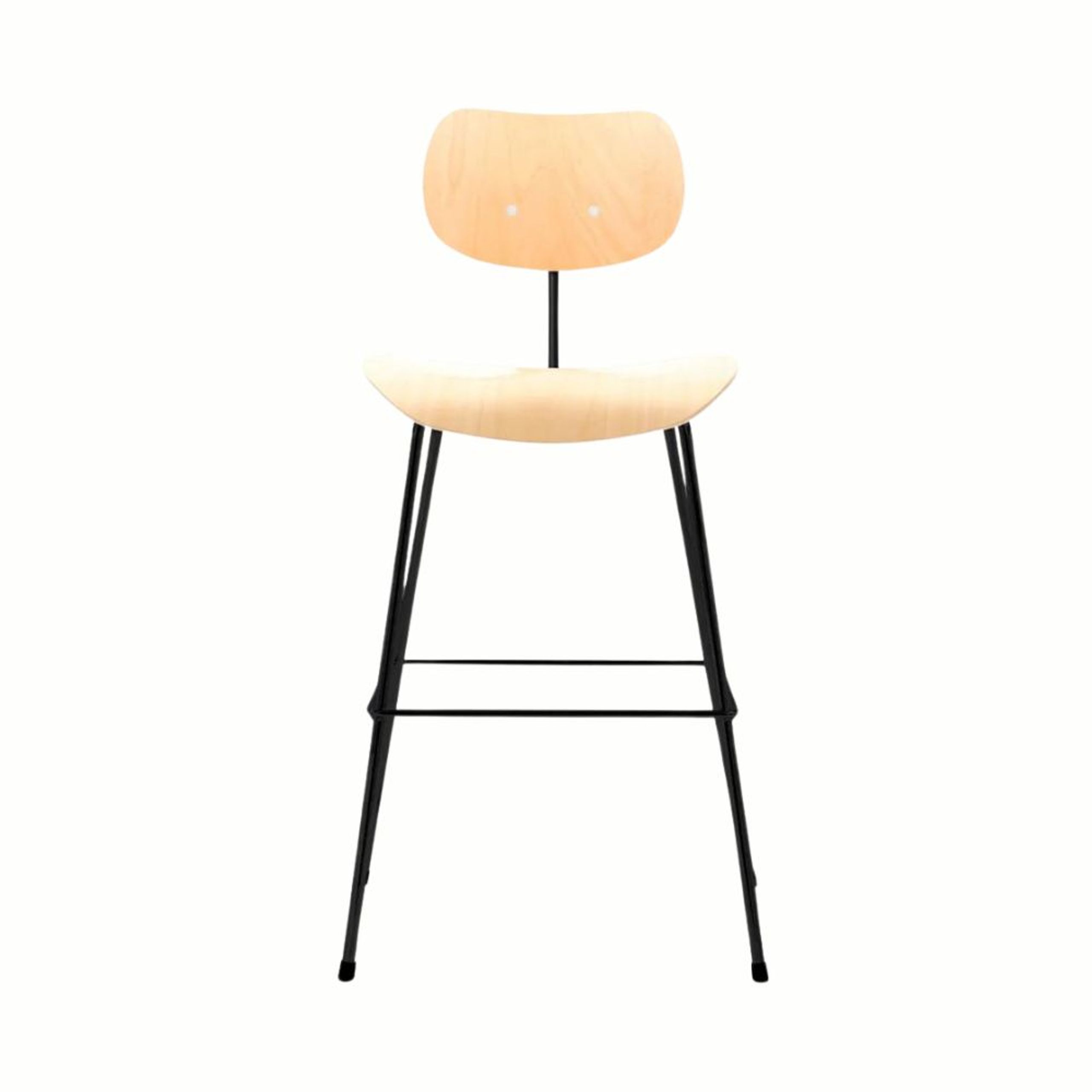 PLEASE WAIT to be SEATED - Tabouret de bar - SB68 Bar Stool / By Egon Eiermann - Beech / Black