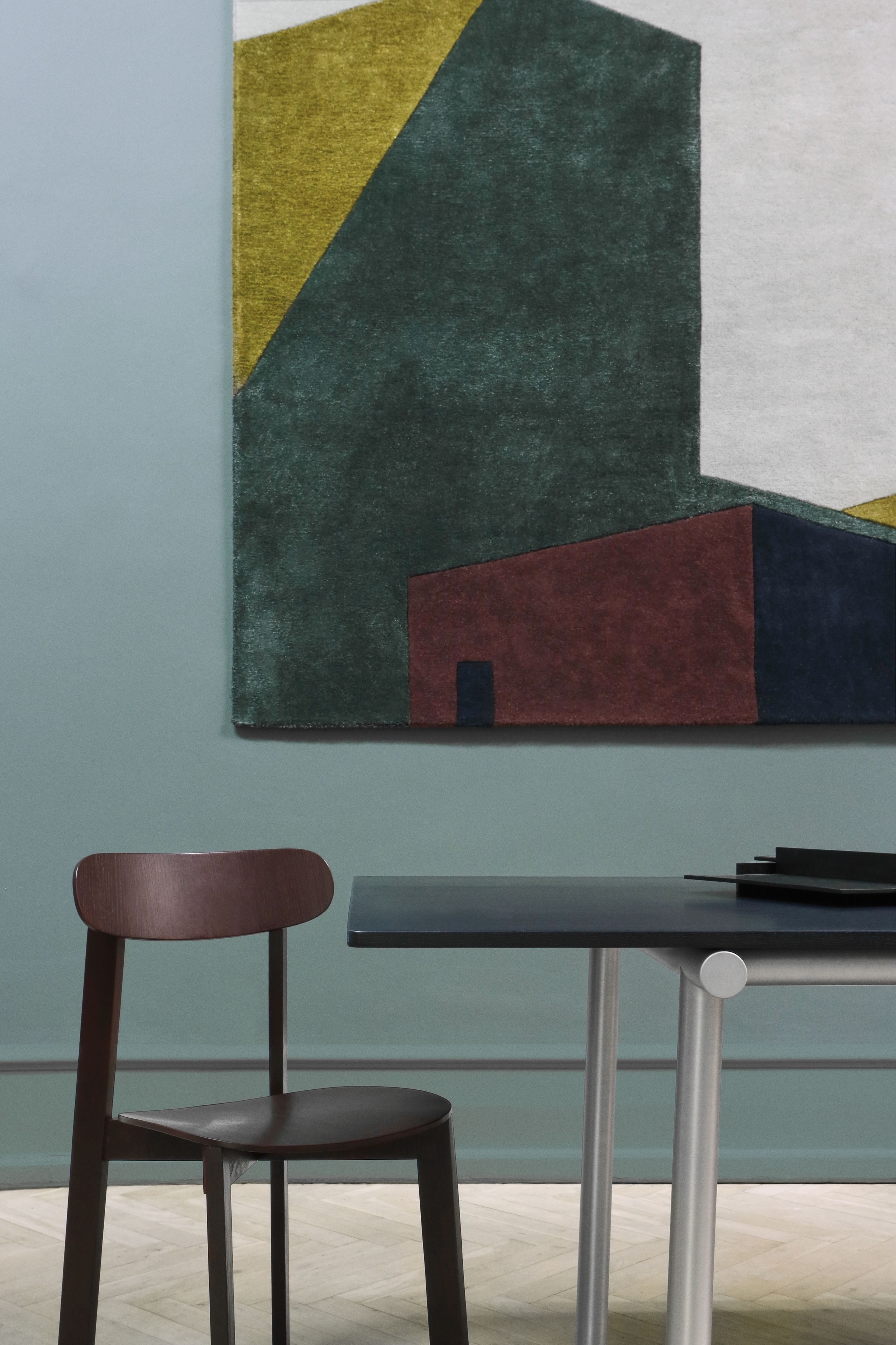 PLEASE WAIT to be SEATED - Rug - Arqui Rug 2 / By Ouur Media x PWtbS - Cedar Green & Fig Purple