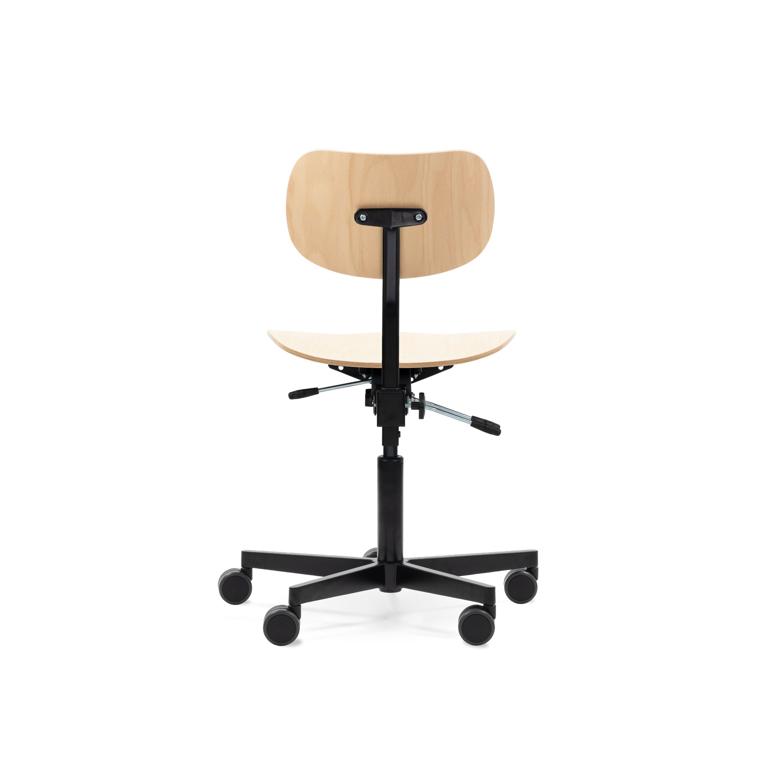 PLEASE WAIT to be SEATED - Office Chair - S197 R20 Office Chair / By Egon Eiermann - Beech / Black