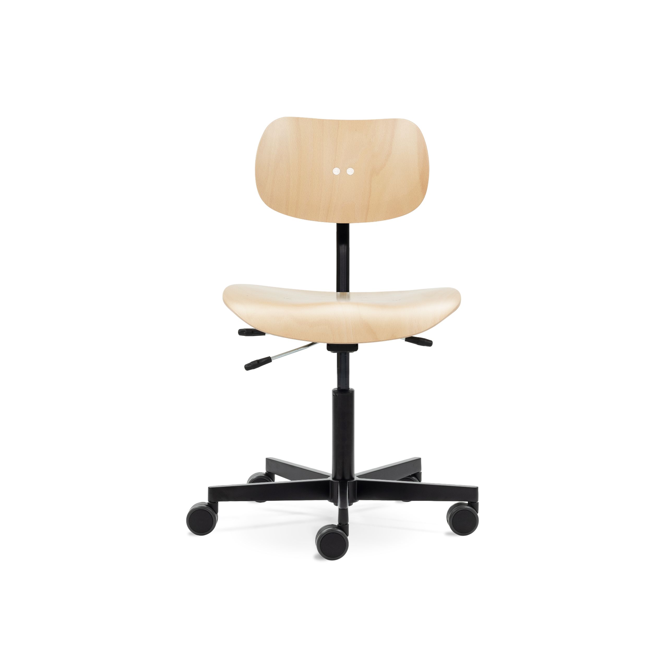 PLEASE WAIT to be SEATED - Office Chair - S197 R20 Office Chair / By Egon Eiermann - Beech / Black