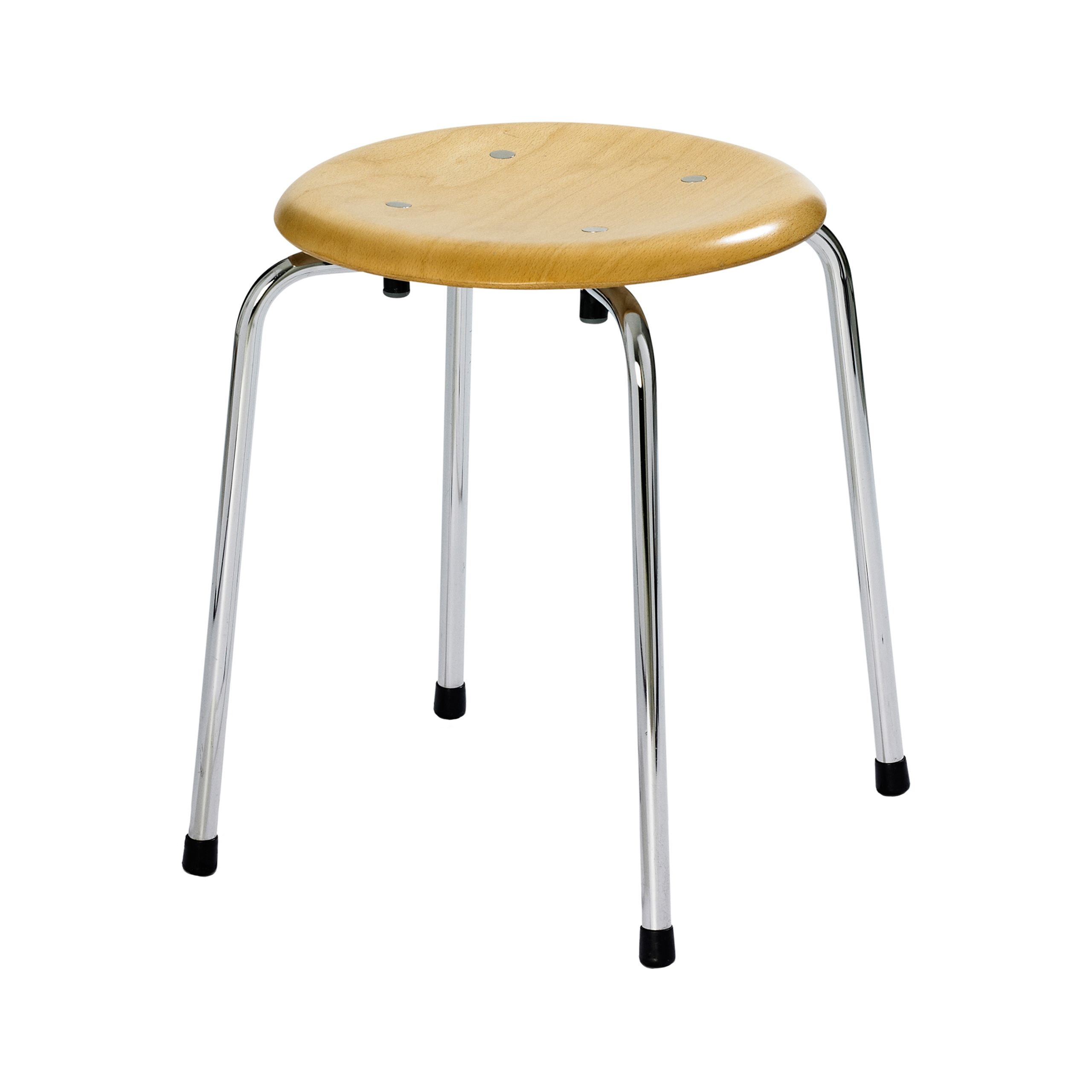 PLEASE WAIT to be SEATED - Stool - S38 S/1 Stool / By Egon Eiermann - Beech / Chrome