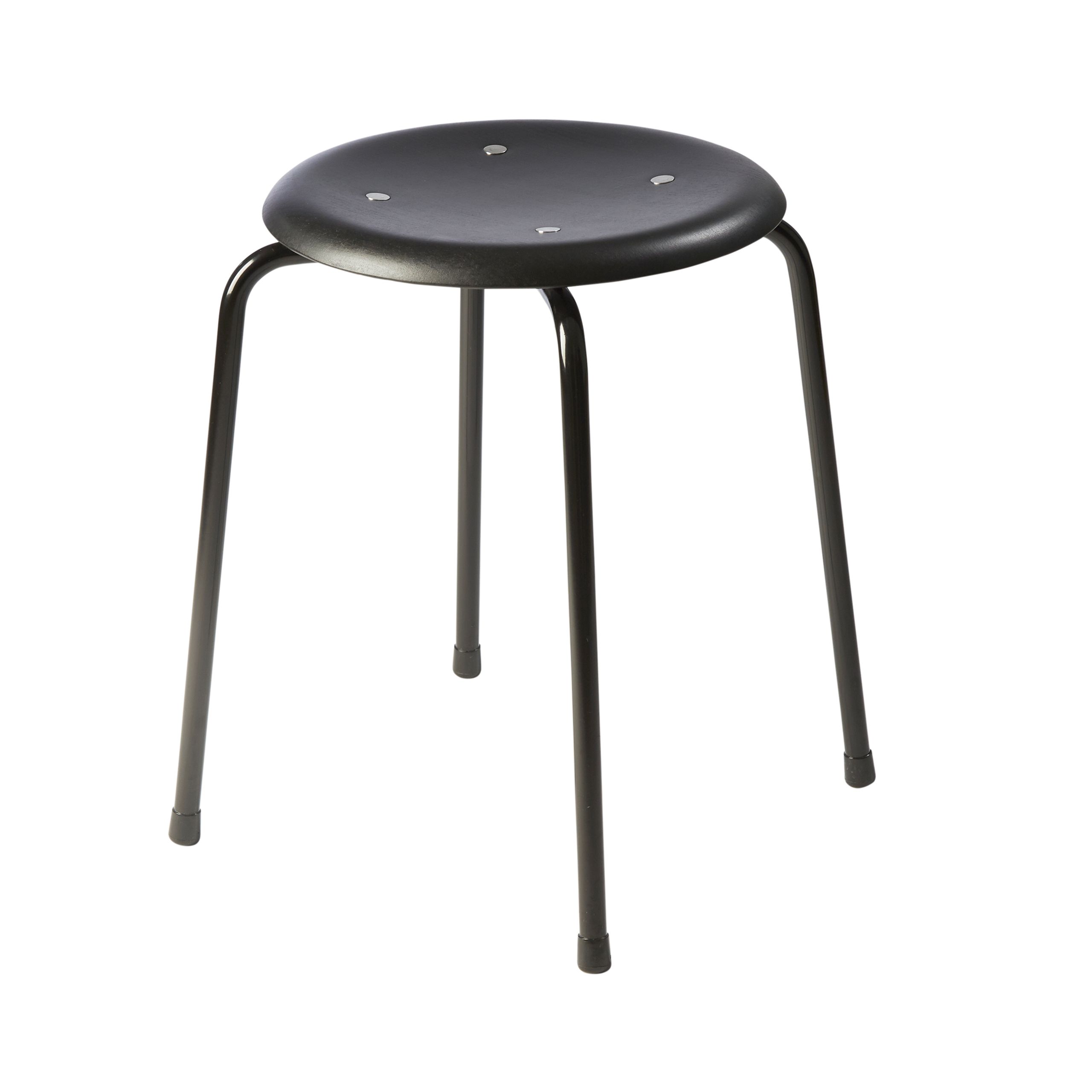 PLEASE WAIT to be SEATED - Skammel - S38 S/1 Stool / By Egon Eiermann - Black / Black