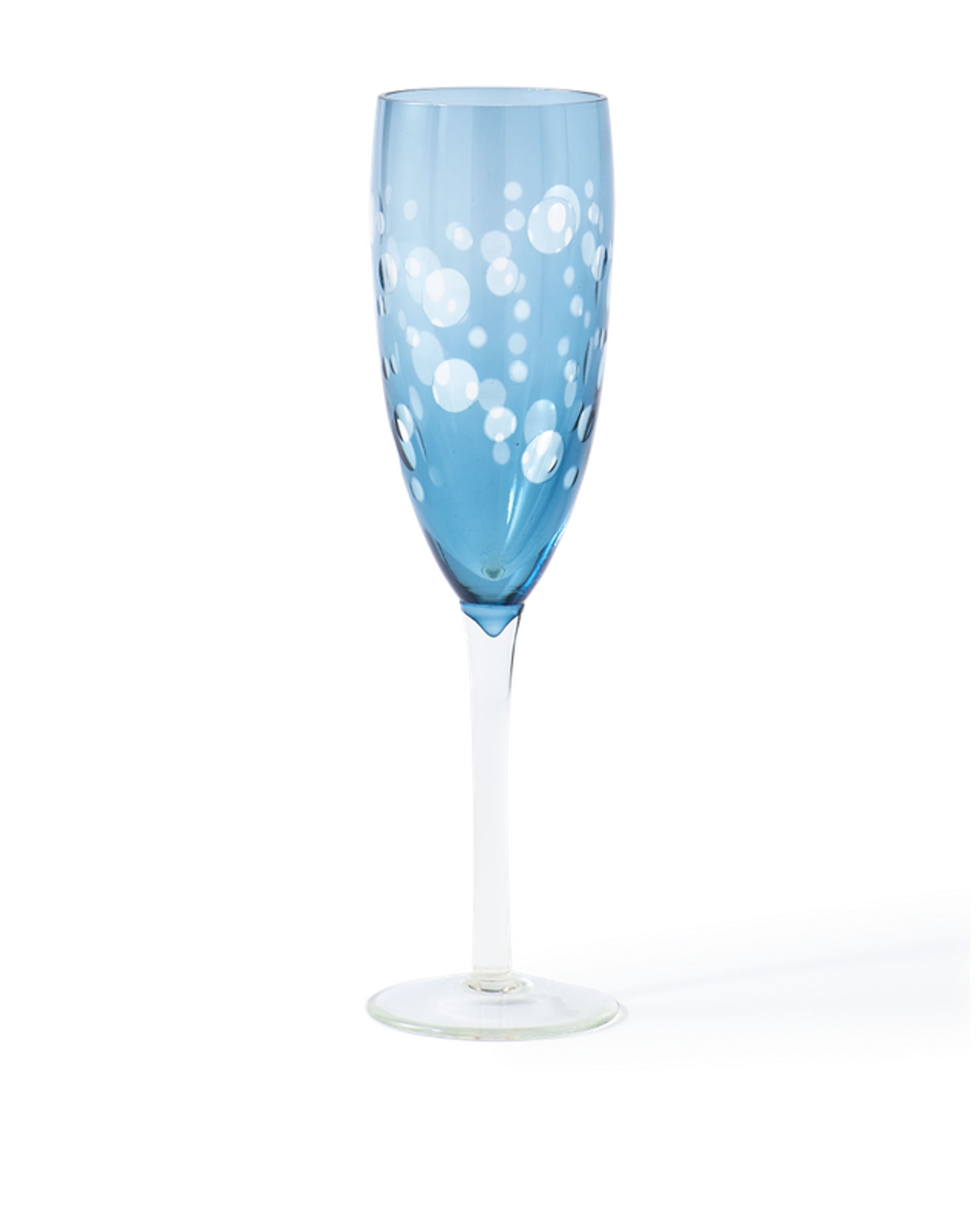 Polspotten - Champagnerglas - Cuttings Champagne Glass - Blue