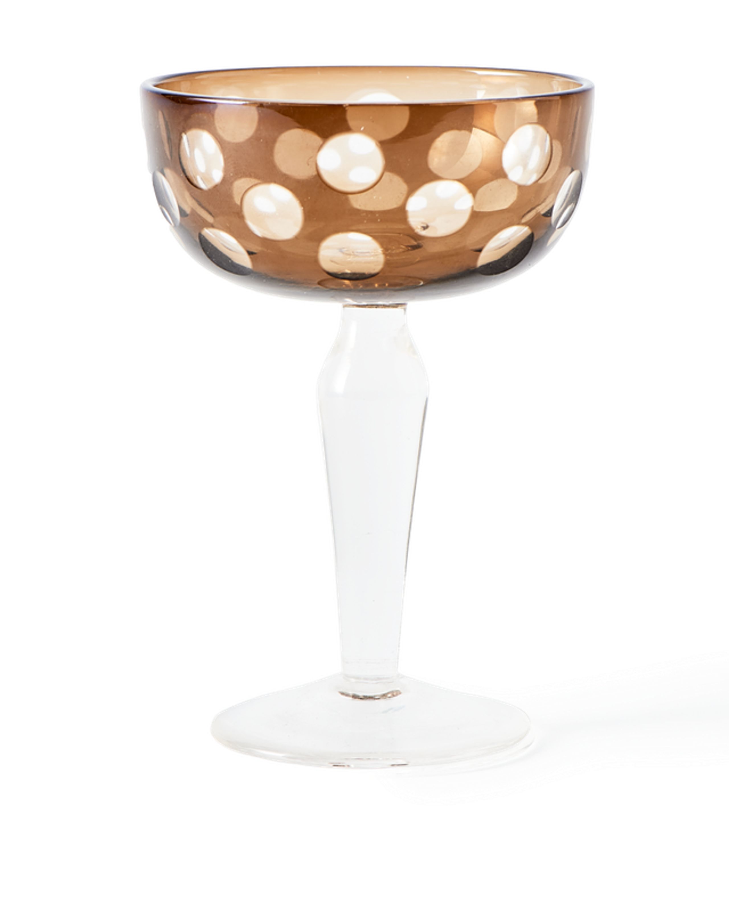 Polspotten - Cocktail glass - Cuttings Coupe Glasses - Brown